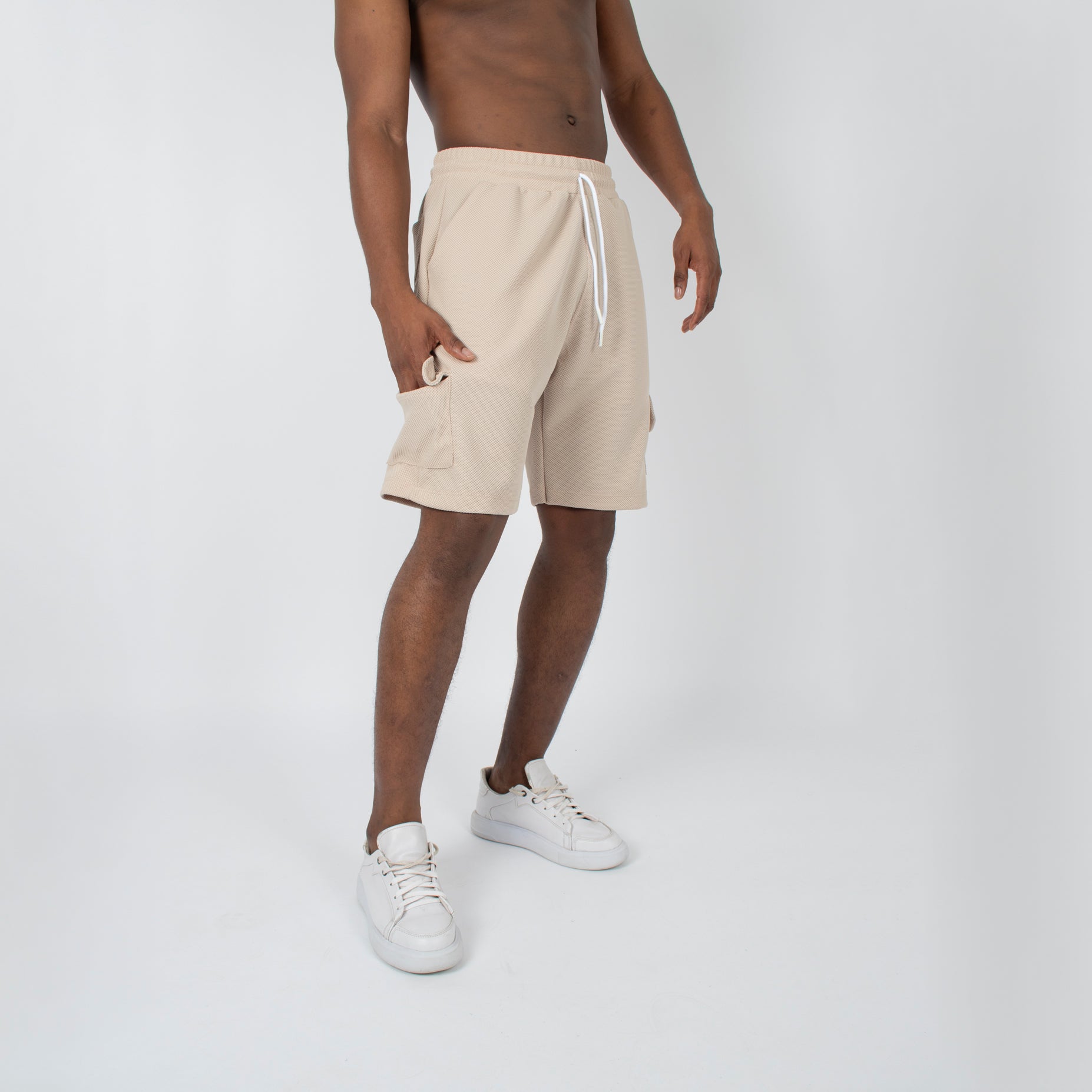 Pantaloneta hombre cargo textura