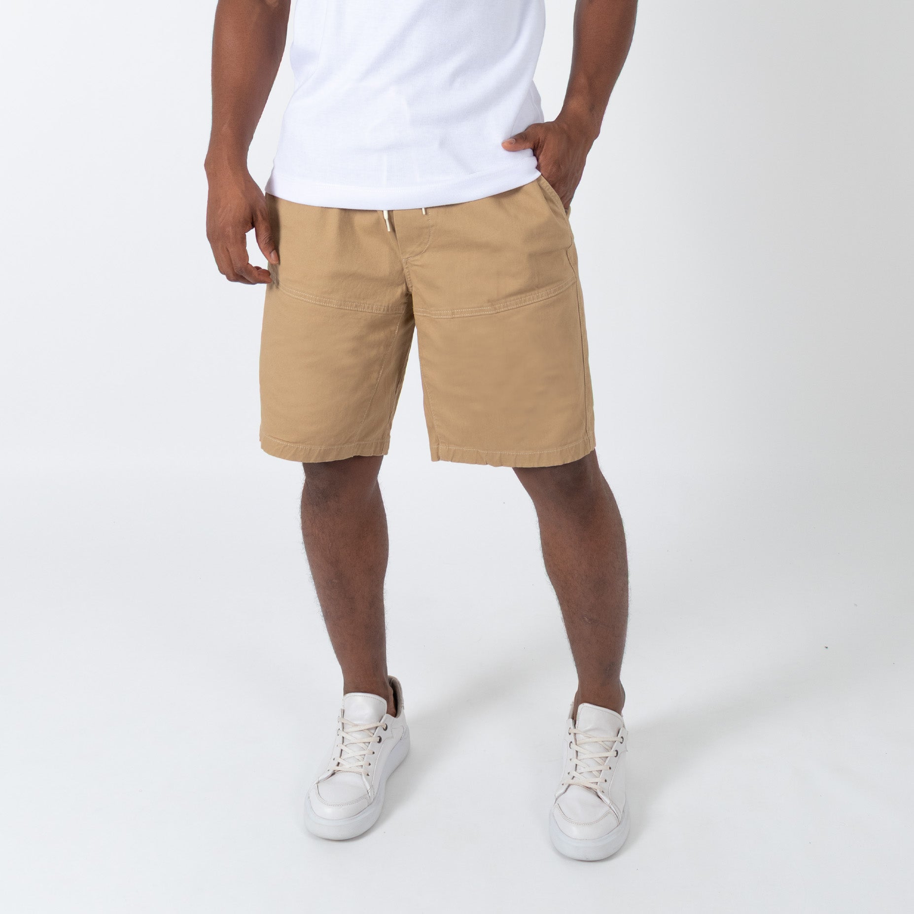 Bermuda hombre dril beige