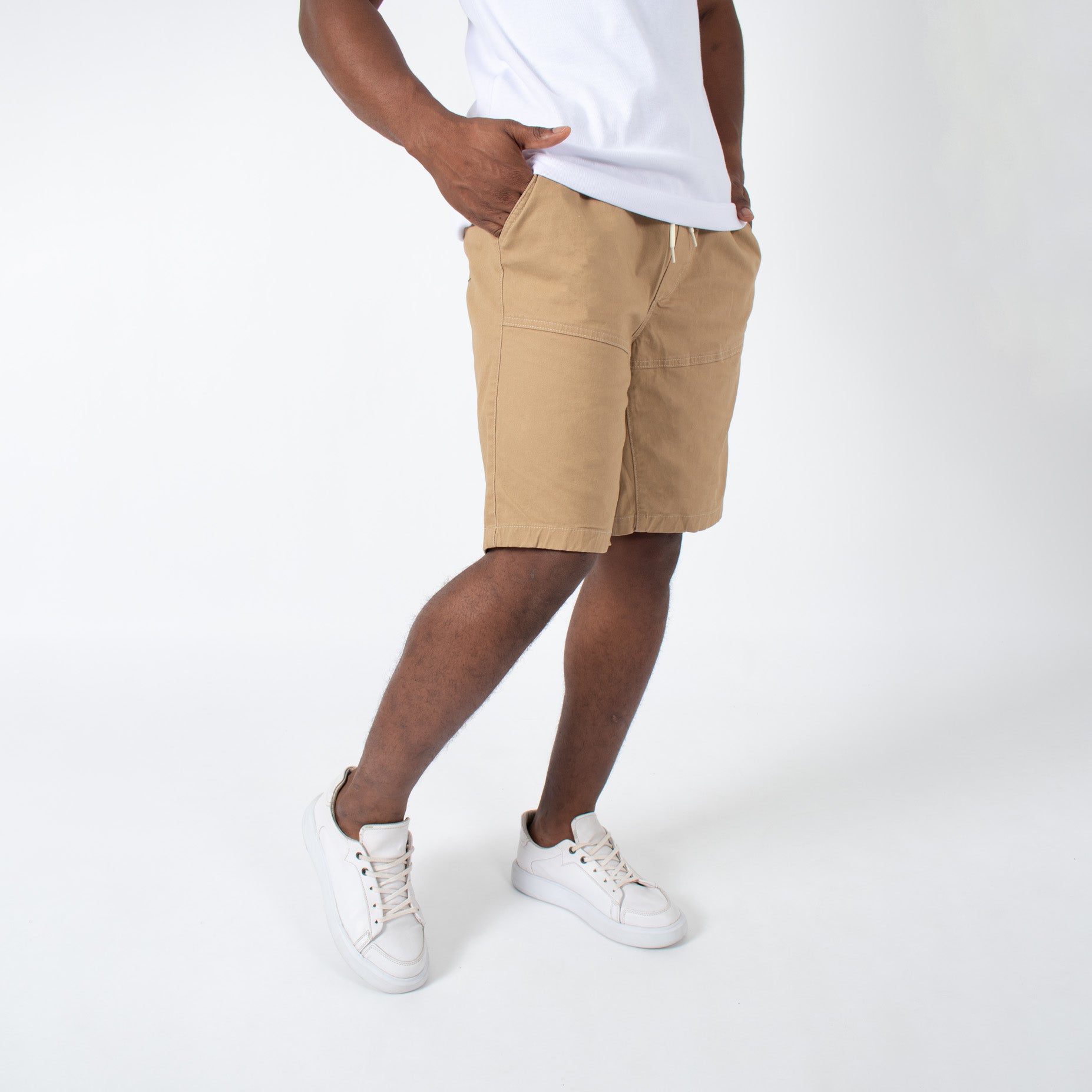 Bermuda hombre dril beige