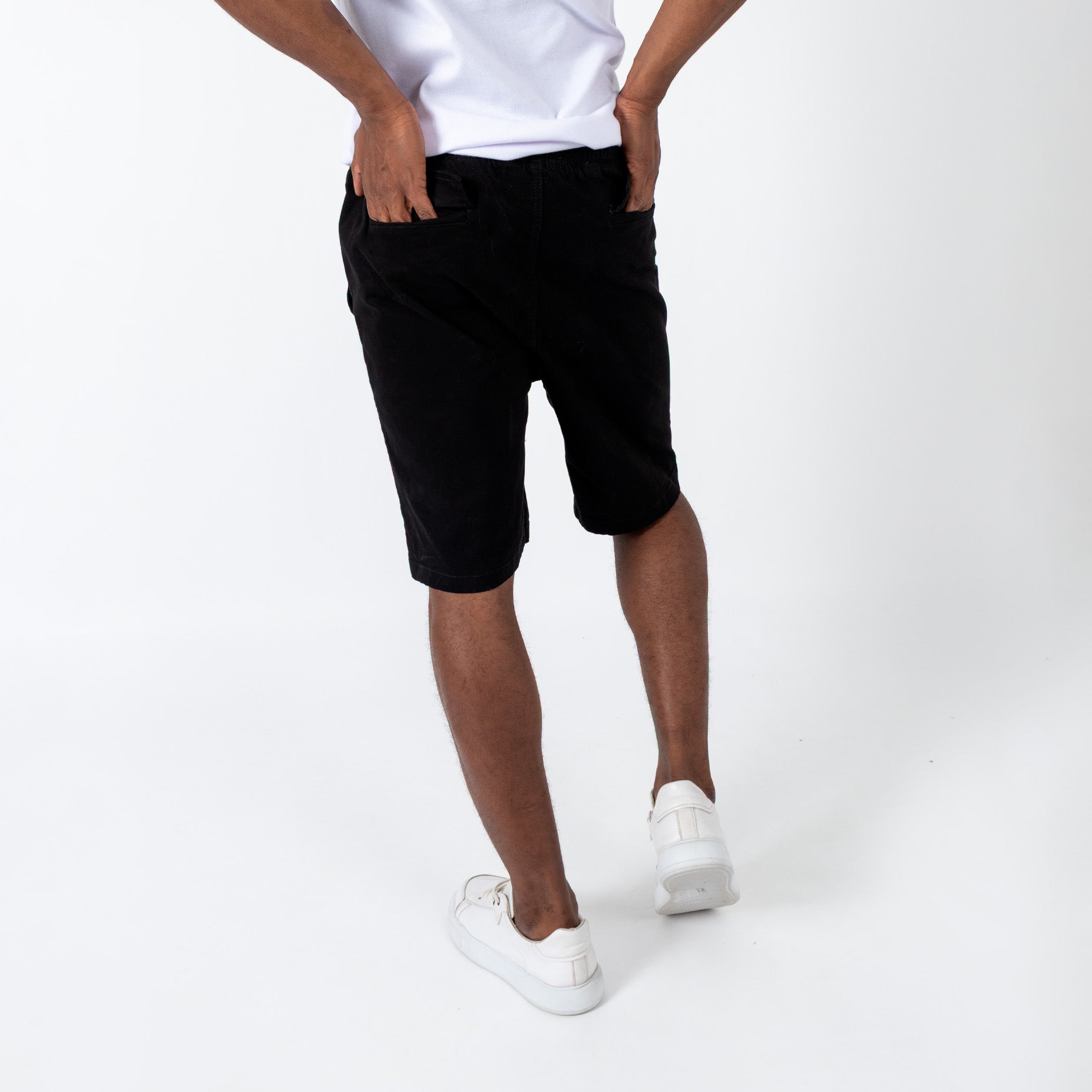 Bermuda hombre dril negra