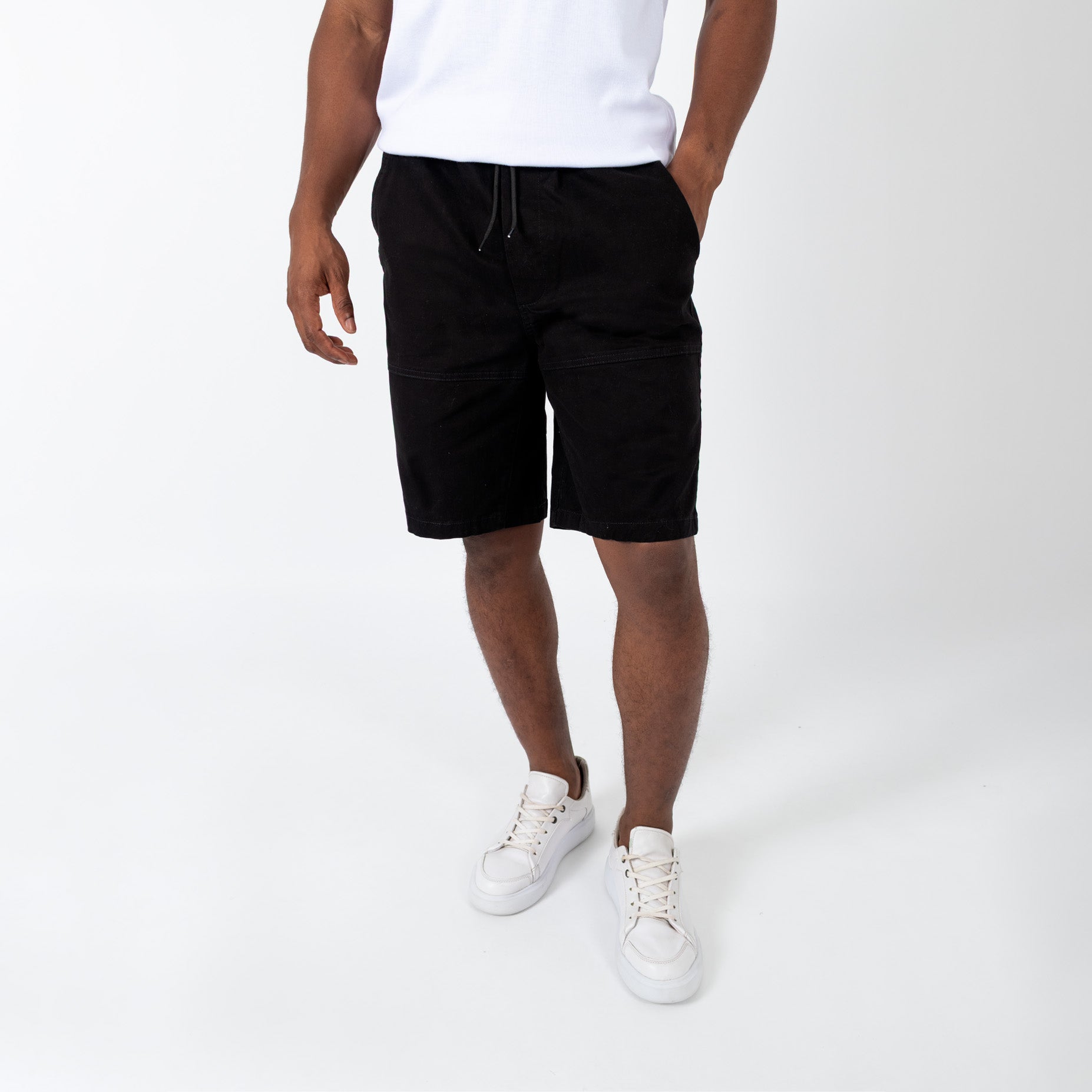 Bermuda hombre dril negra