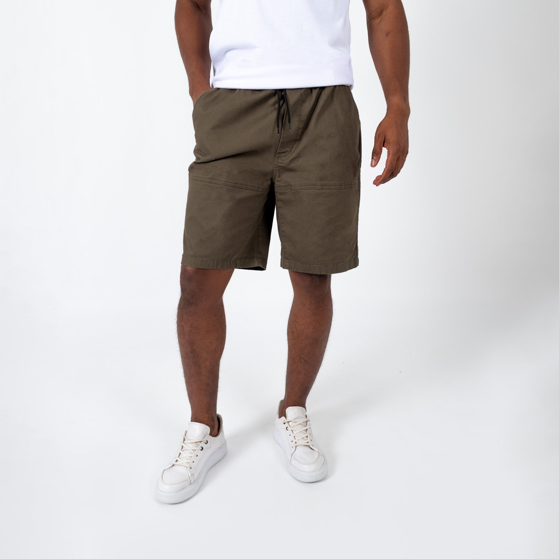 Bermuda hombre dril verde