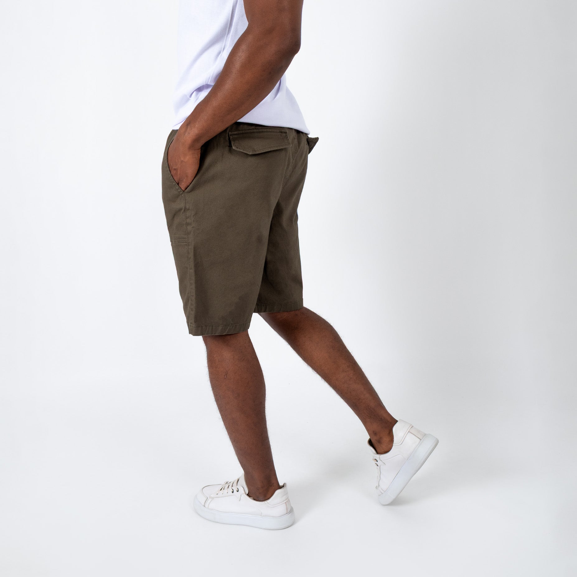 Bermuda hombre dril verde