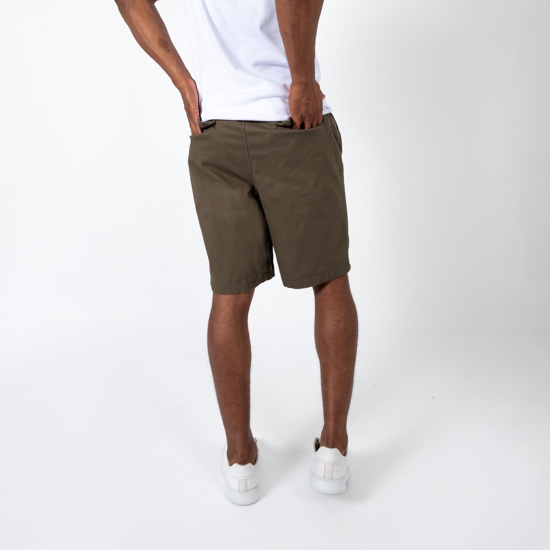 Bermuda hombre dril verde