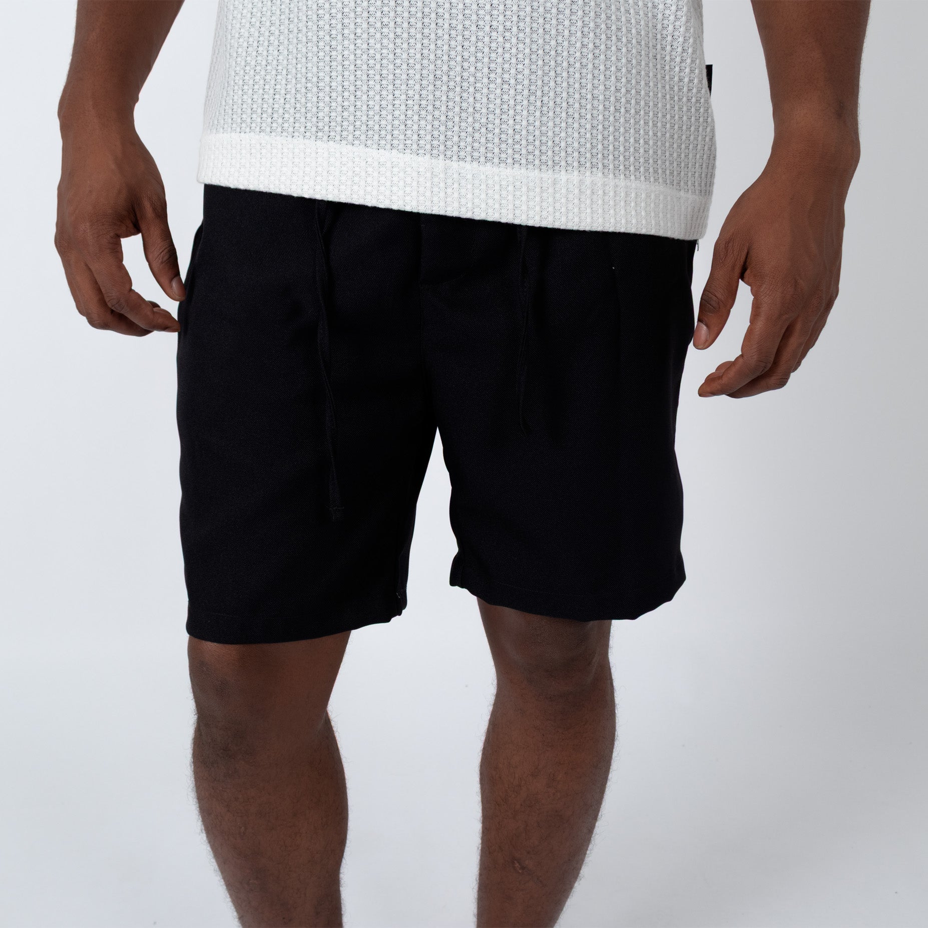 Bermuda hombre en lino negra