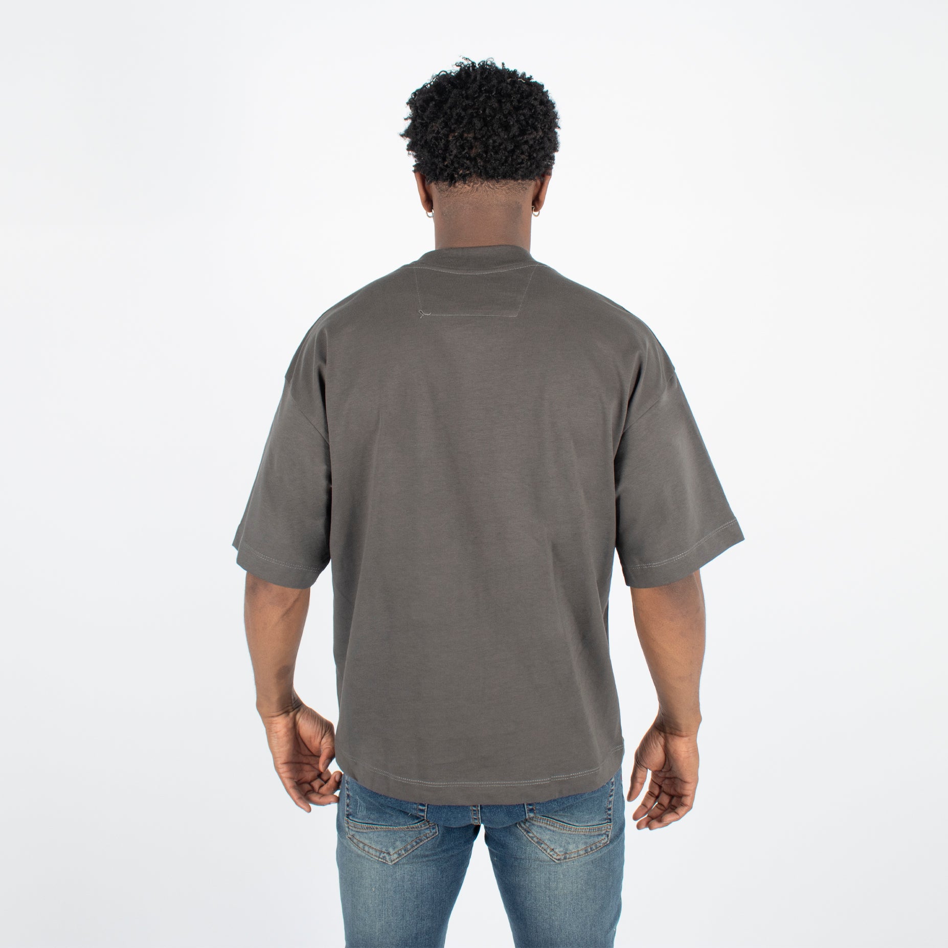 Camiseta hombre Boxi corte gris oscura