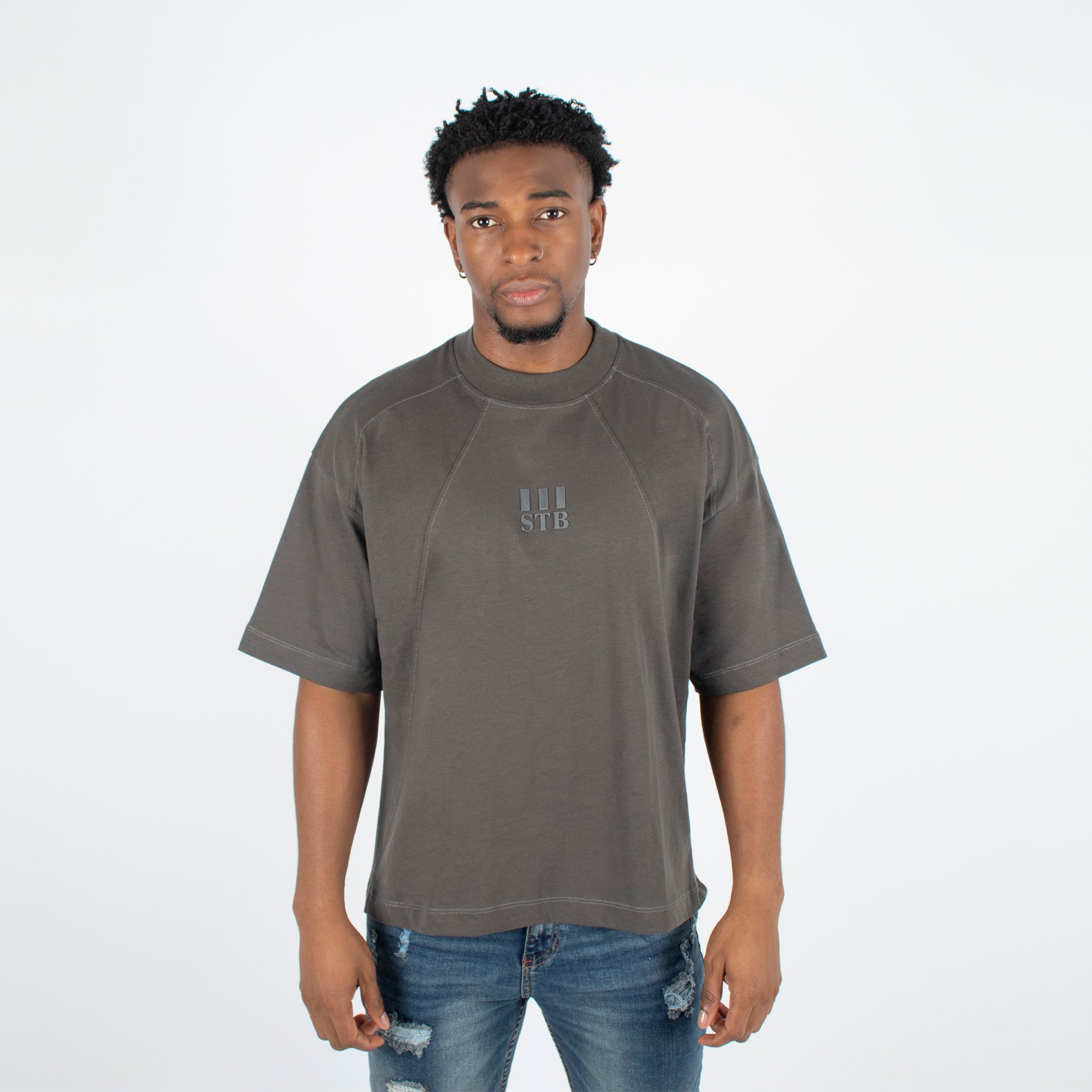 Camiseta hombre Boxi corte gris oscura