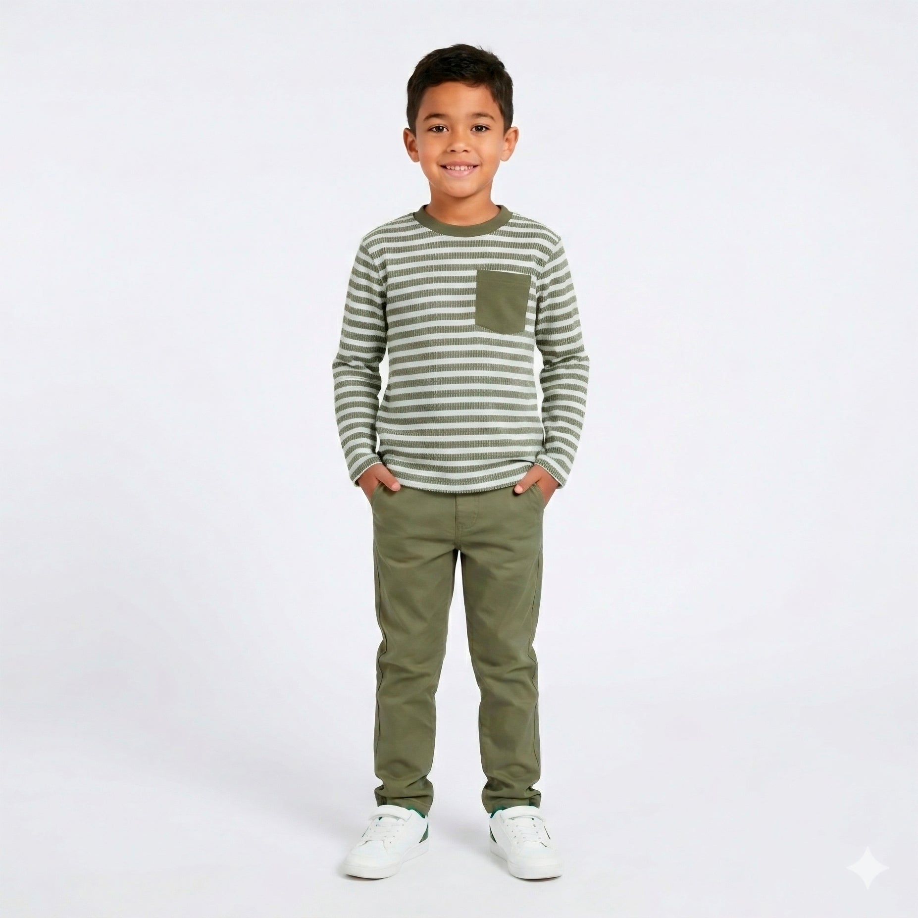 Camiseta niño textura M.L. Verde