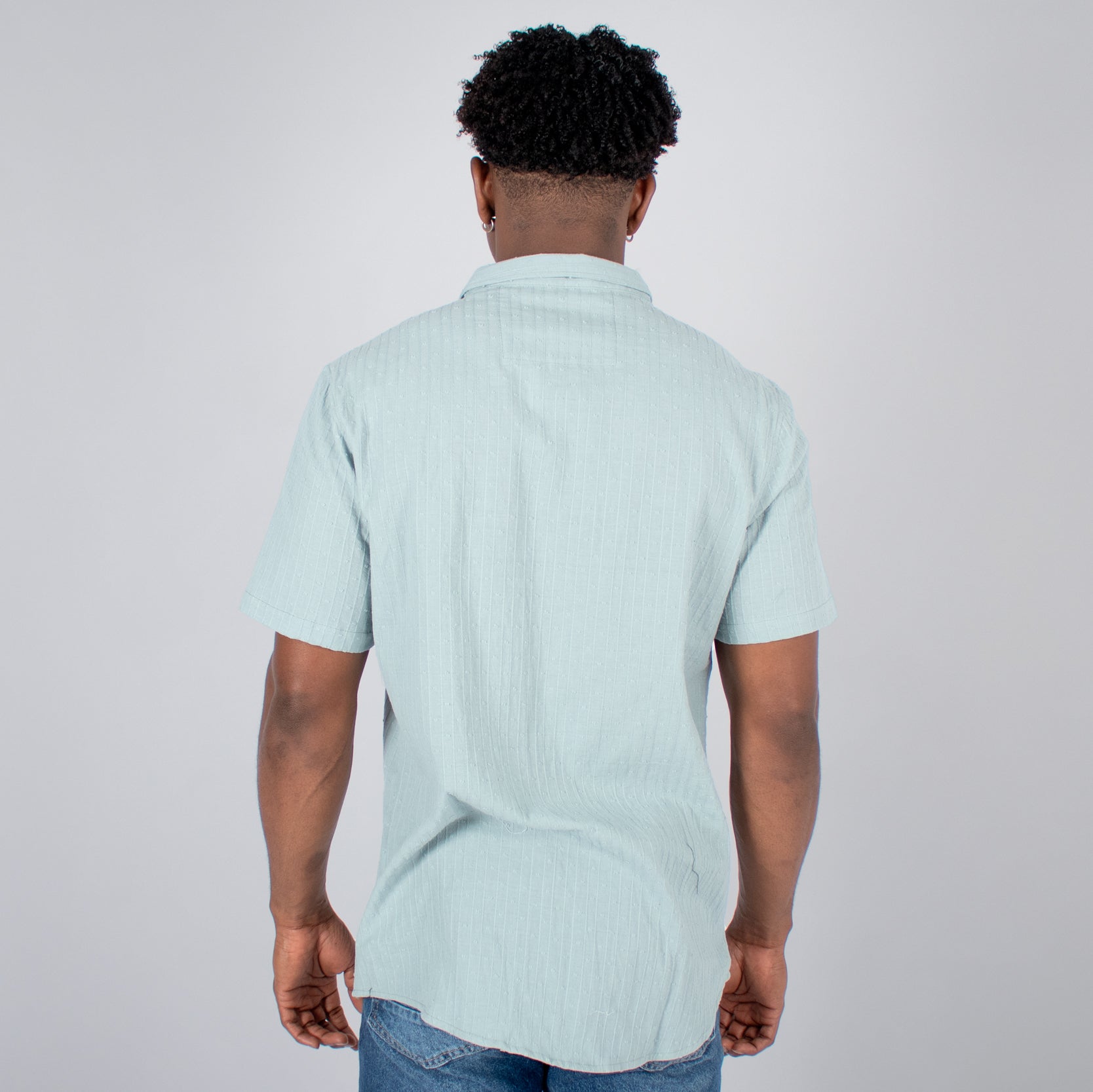 Camisa hombre textura aqua