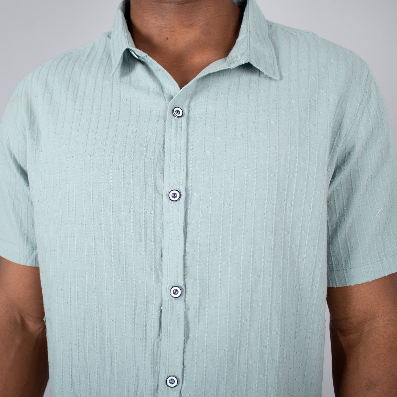 Camisa hombre textura aqua