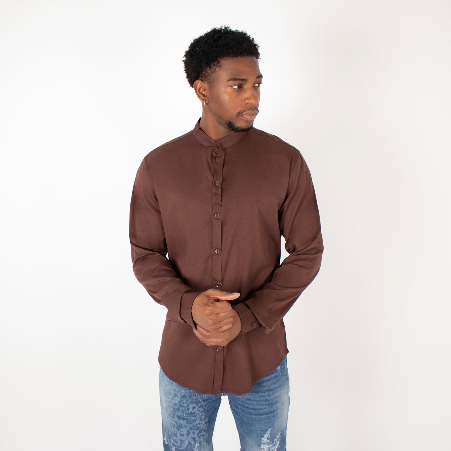 Camisa hombre Ml  neru cafe