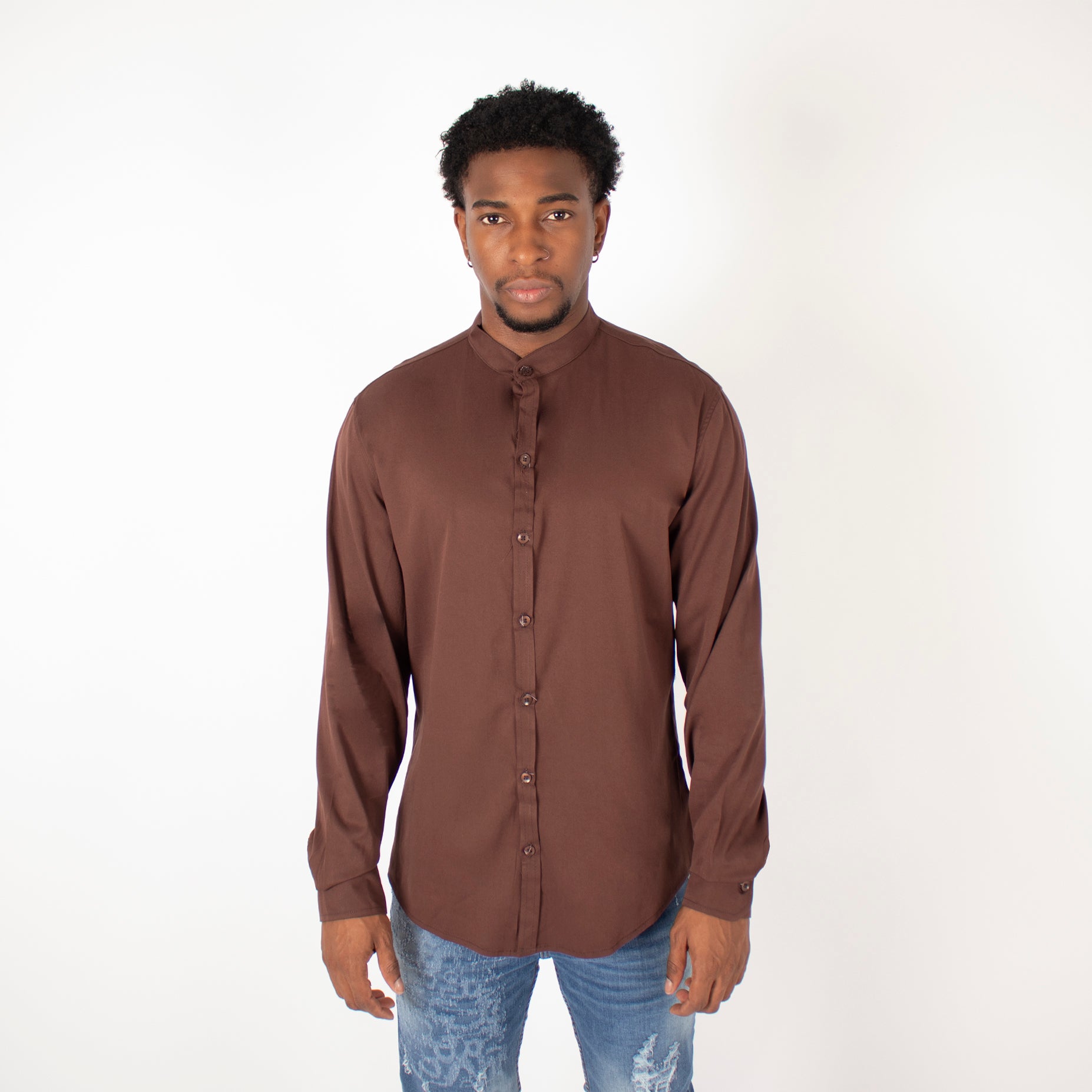 Camisa hombre Ml  neru cafe