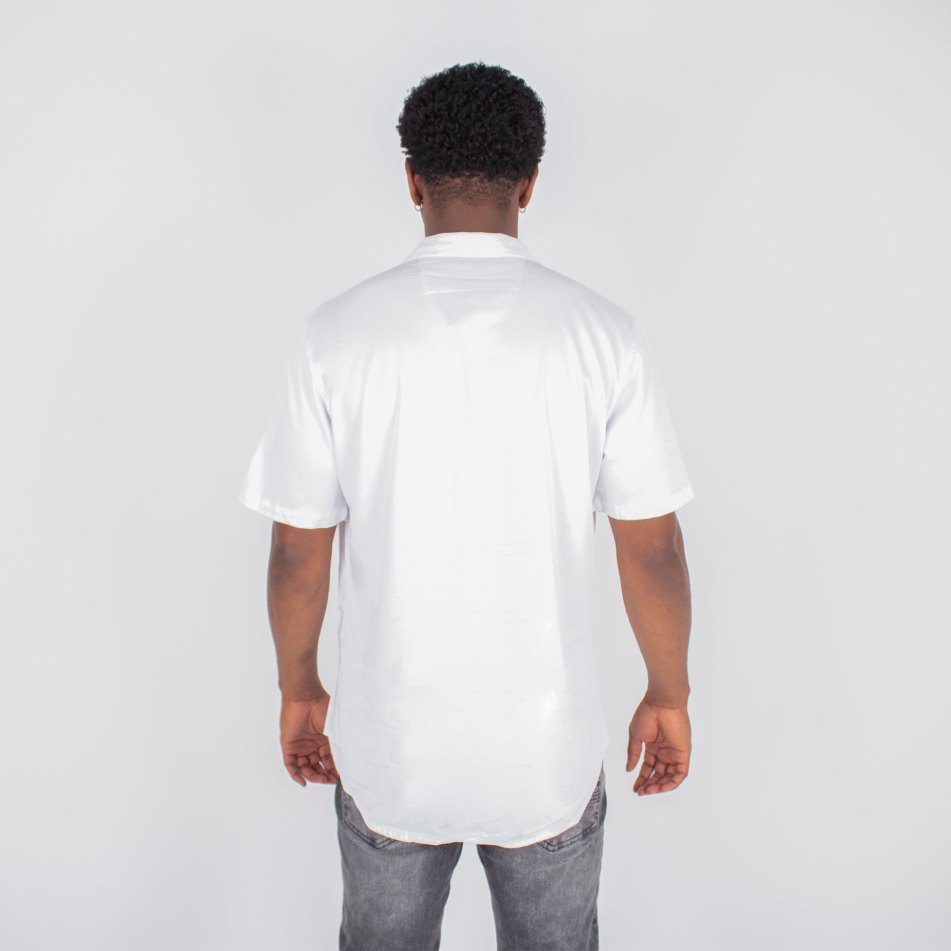 Camisa hombre cuello sport  blanca