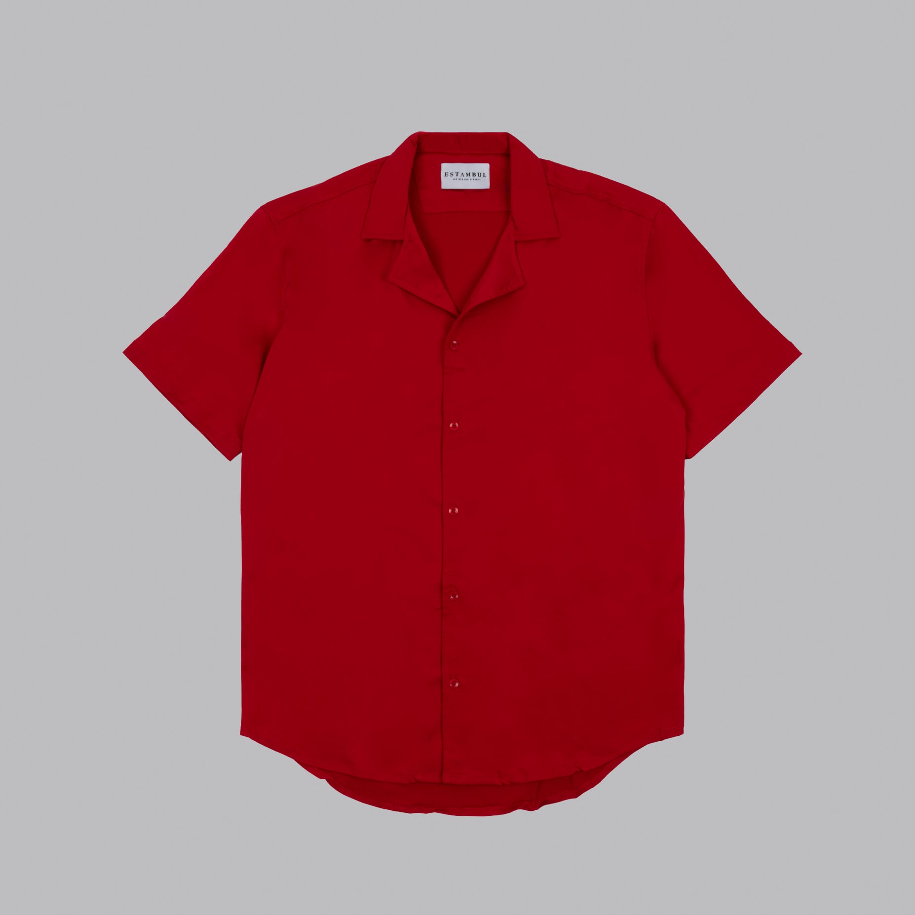 Camisa hombre basica cuello sport roja