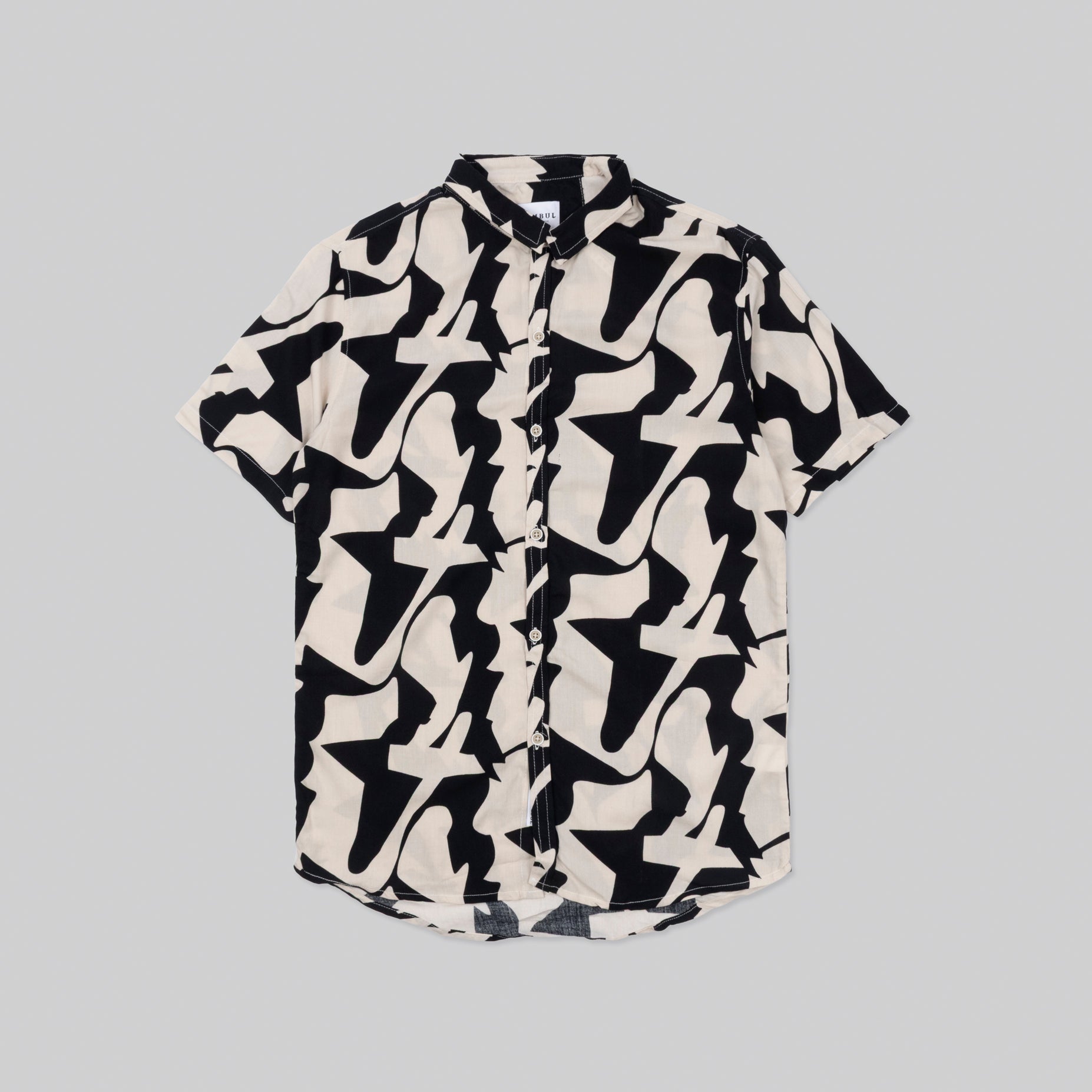 Camisa hombre decorada negro