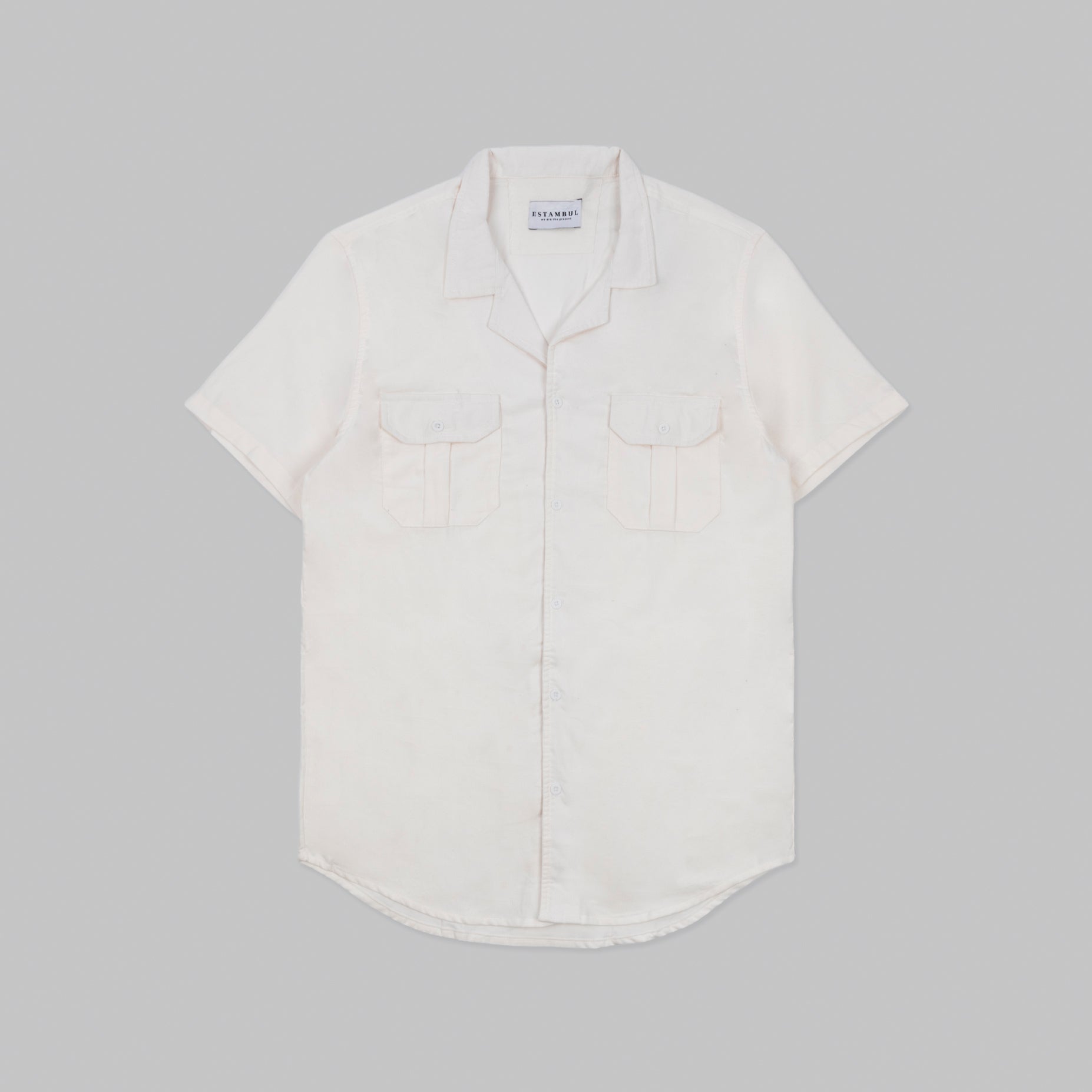 Camisa hombre cuello ivory