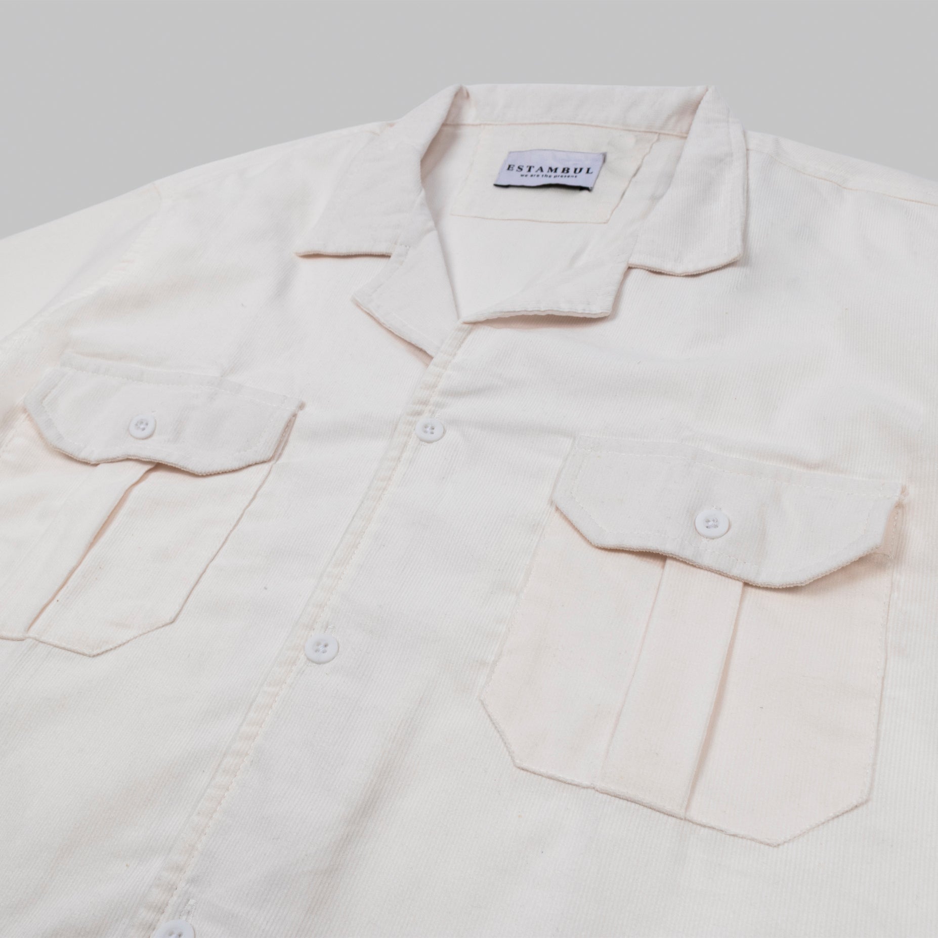 Camisa hombre cuello ivory