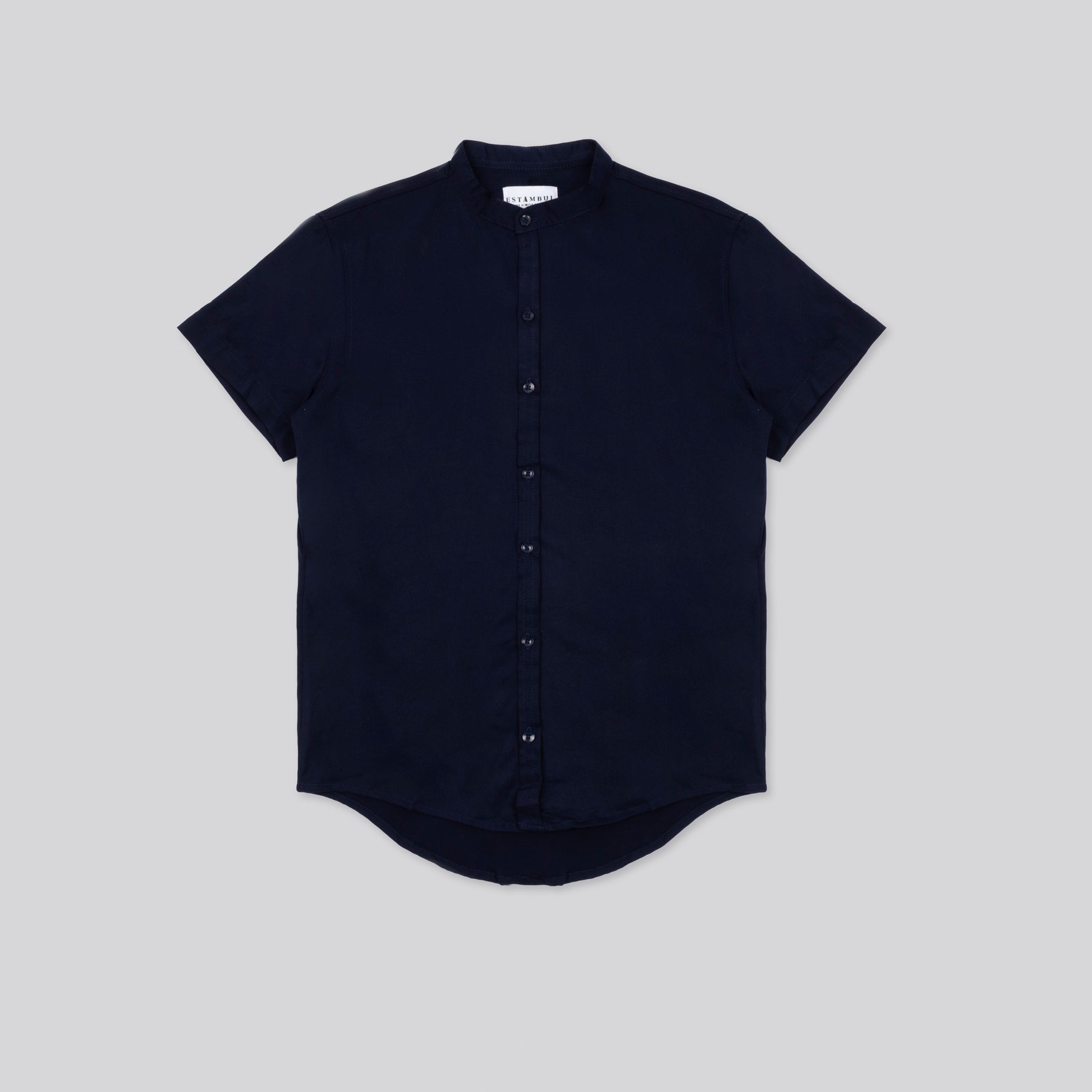 Camisa hombre cuello  neru azul