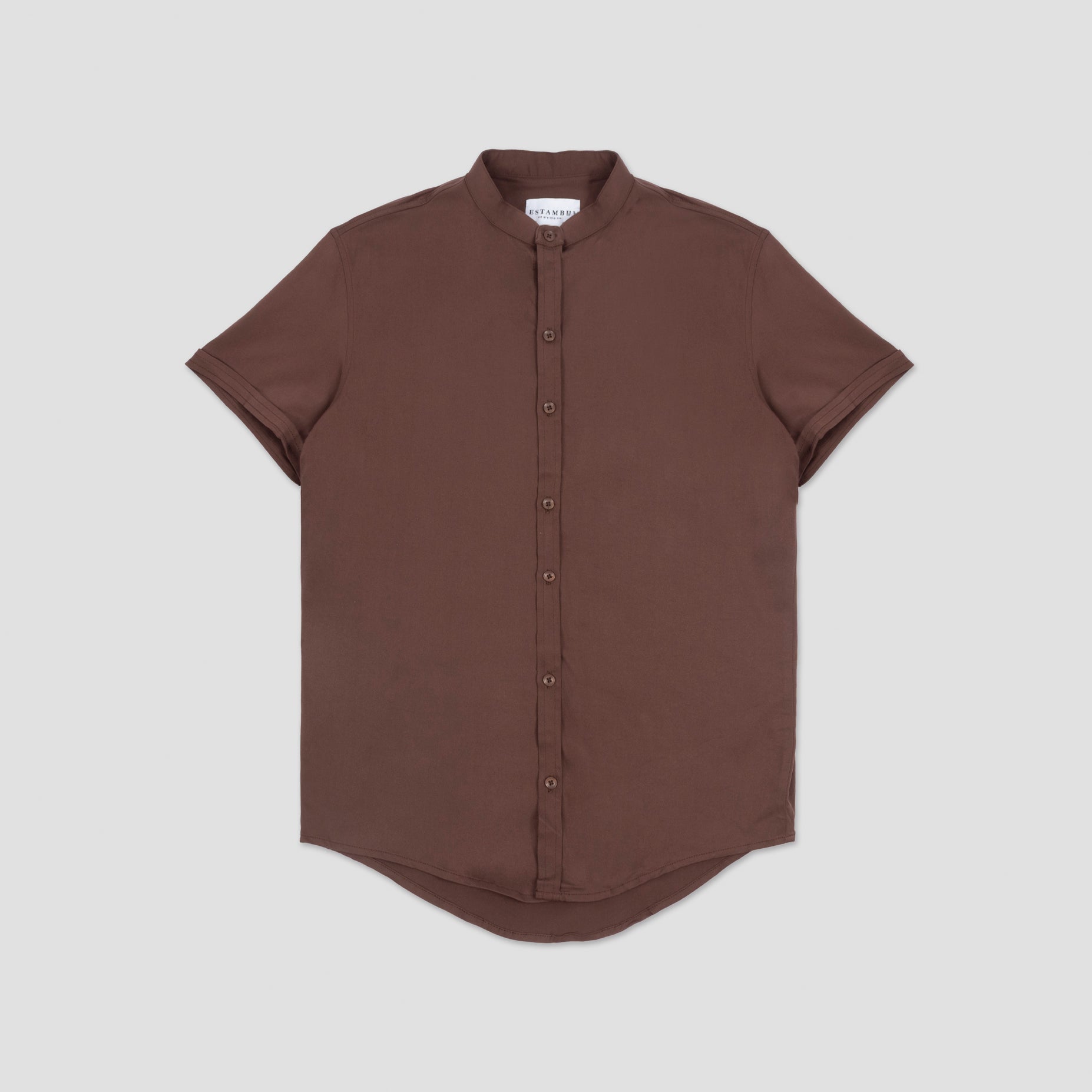 Camisa hombre basica cafe