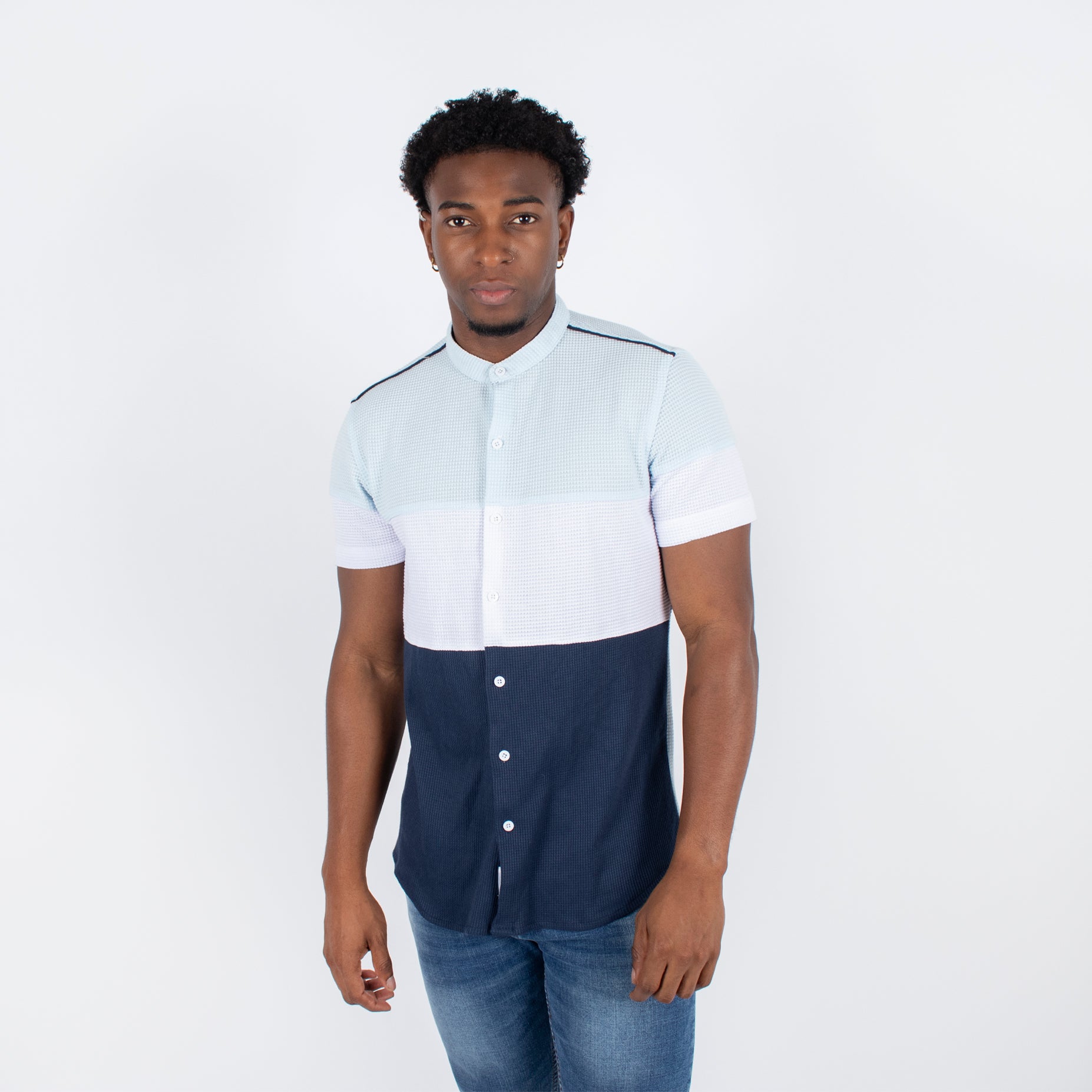 Camisa hombre cortes textura