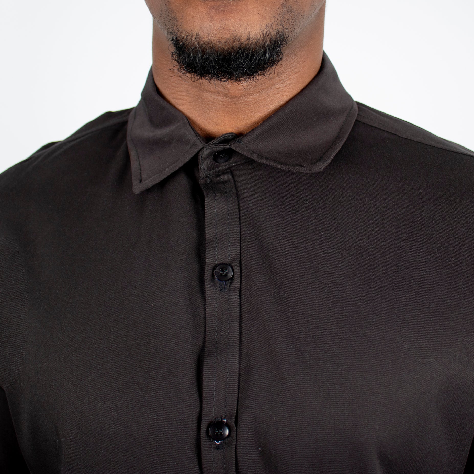 Camisa hombre ML negra