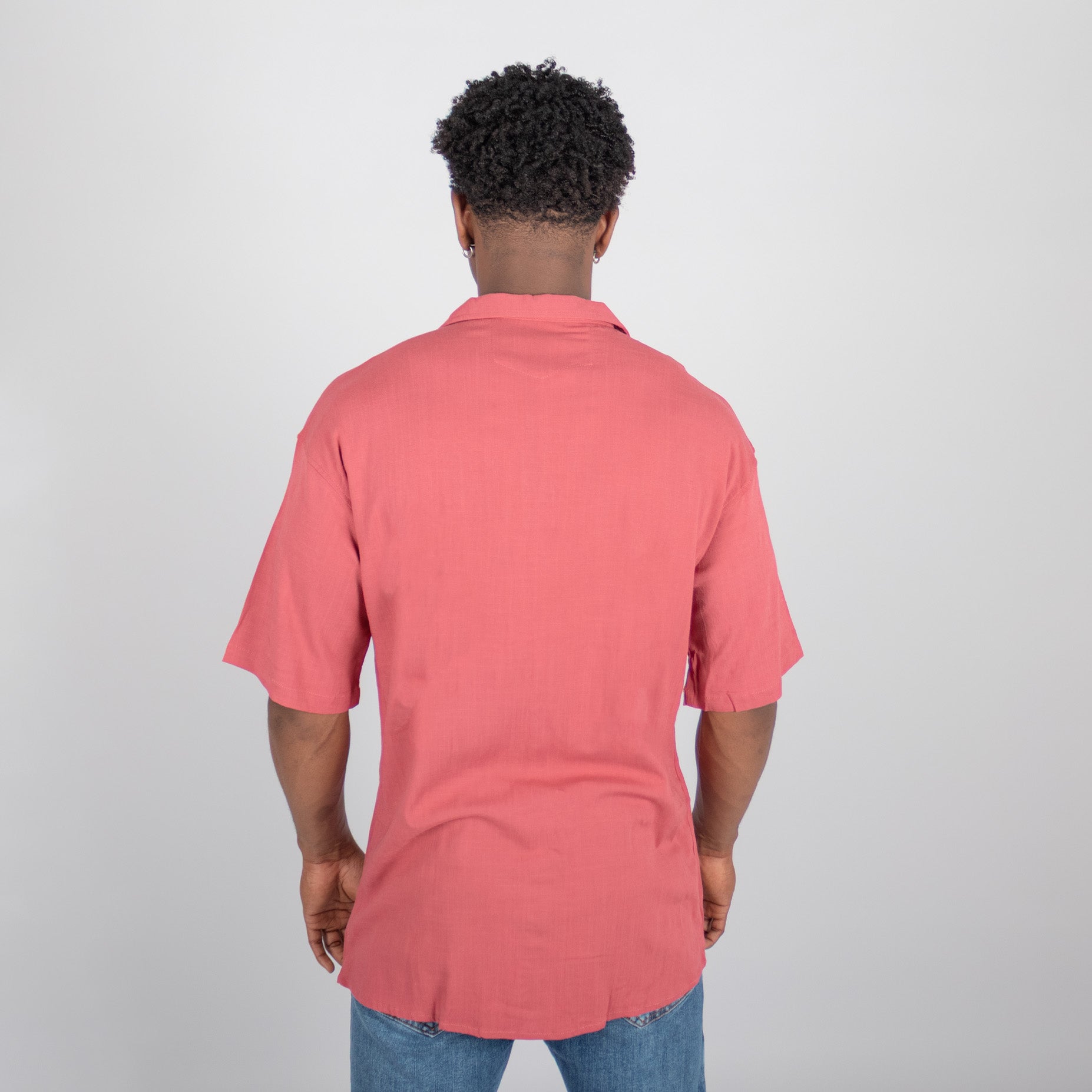 Camisa hombre oversize coral
