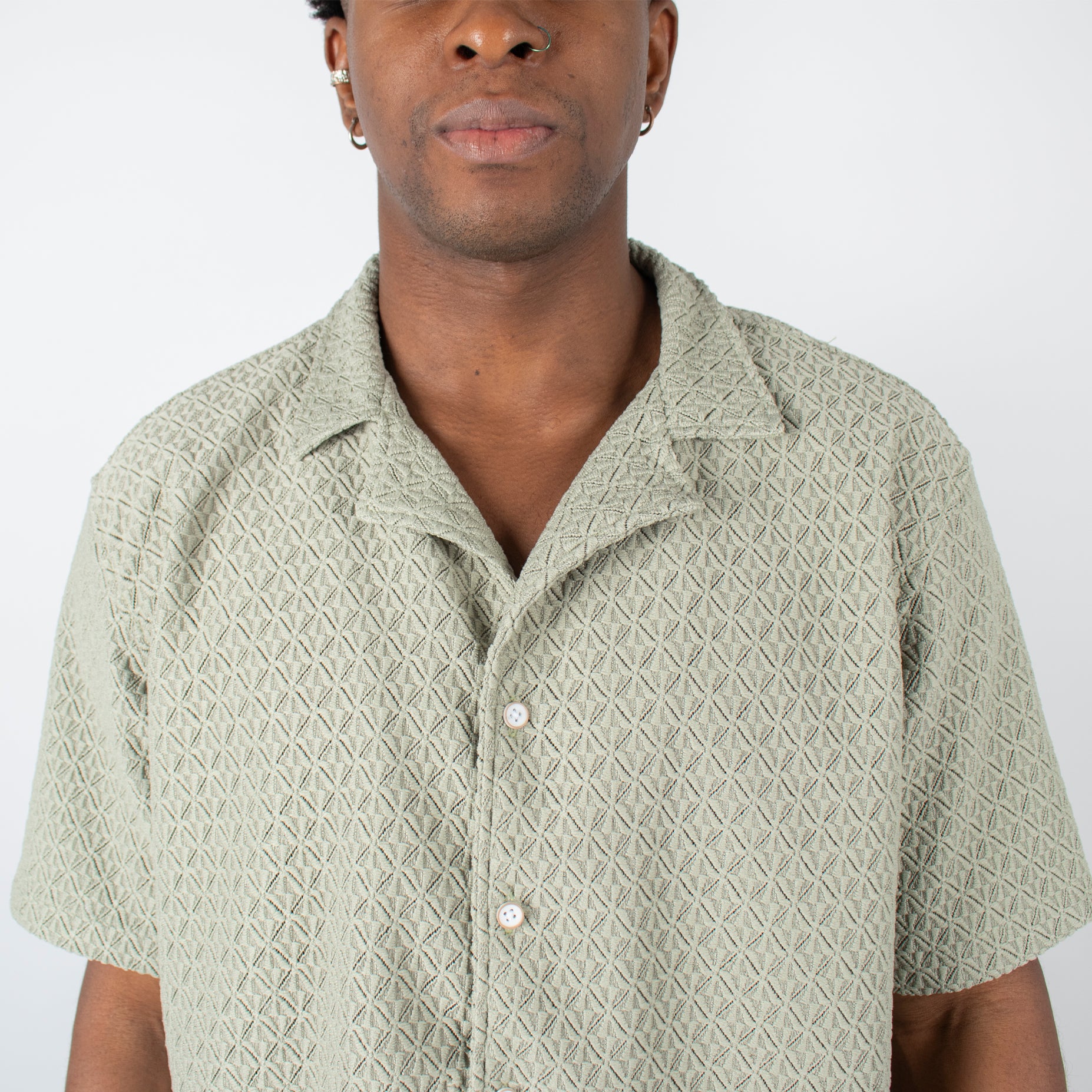 Camisa hombre textura cuello