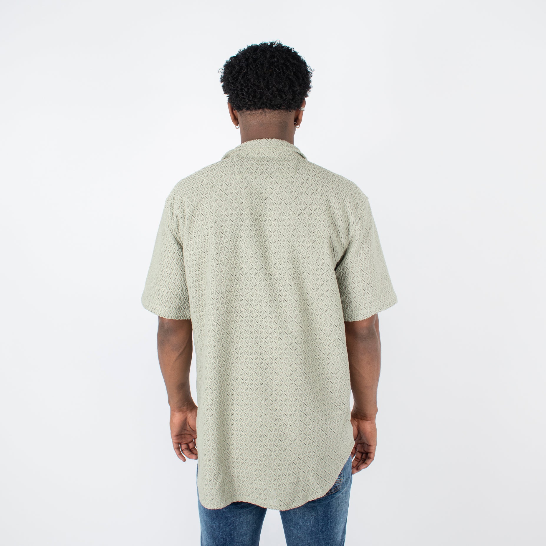 Camisa hombre textura cuello