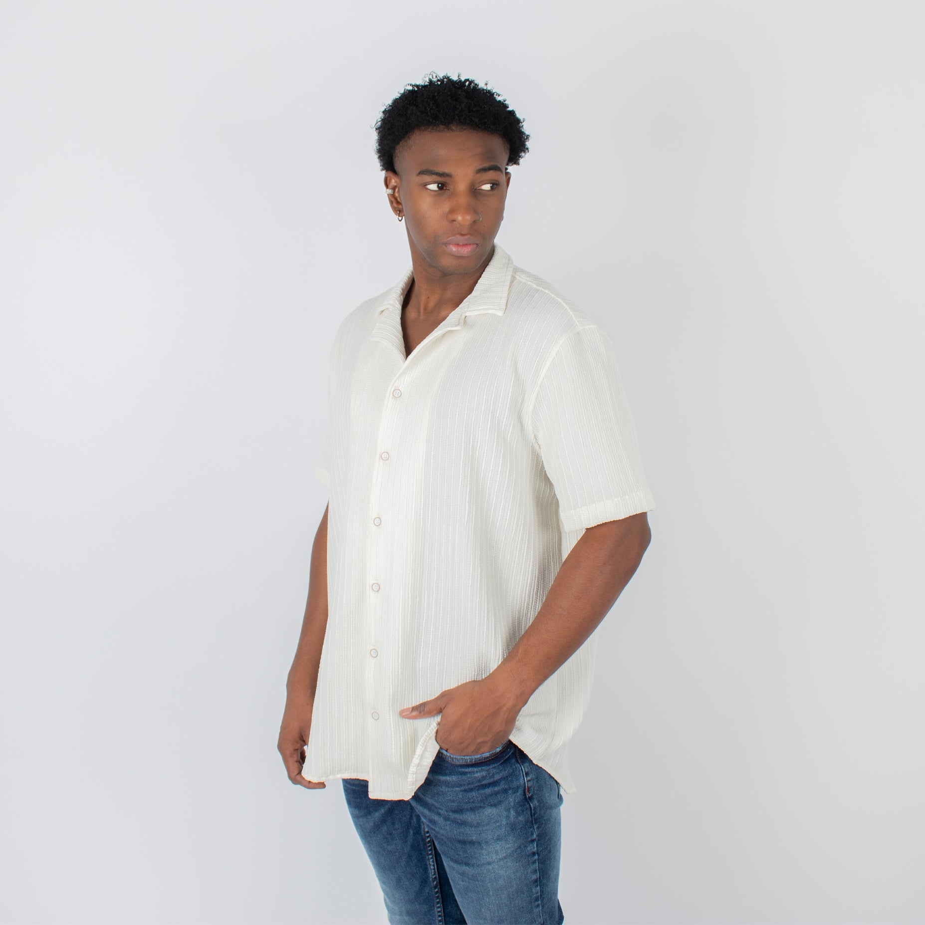 Camisa hombre textura crudo