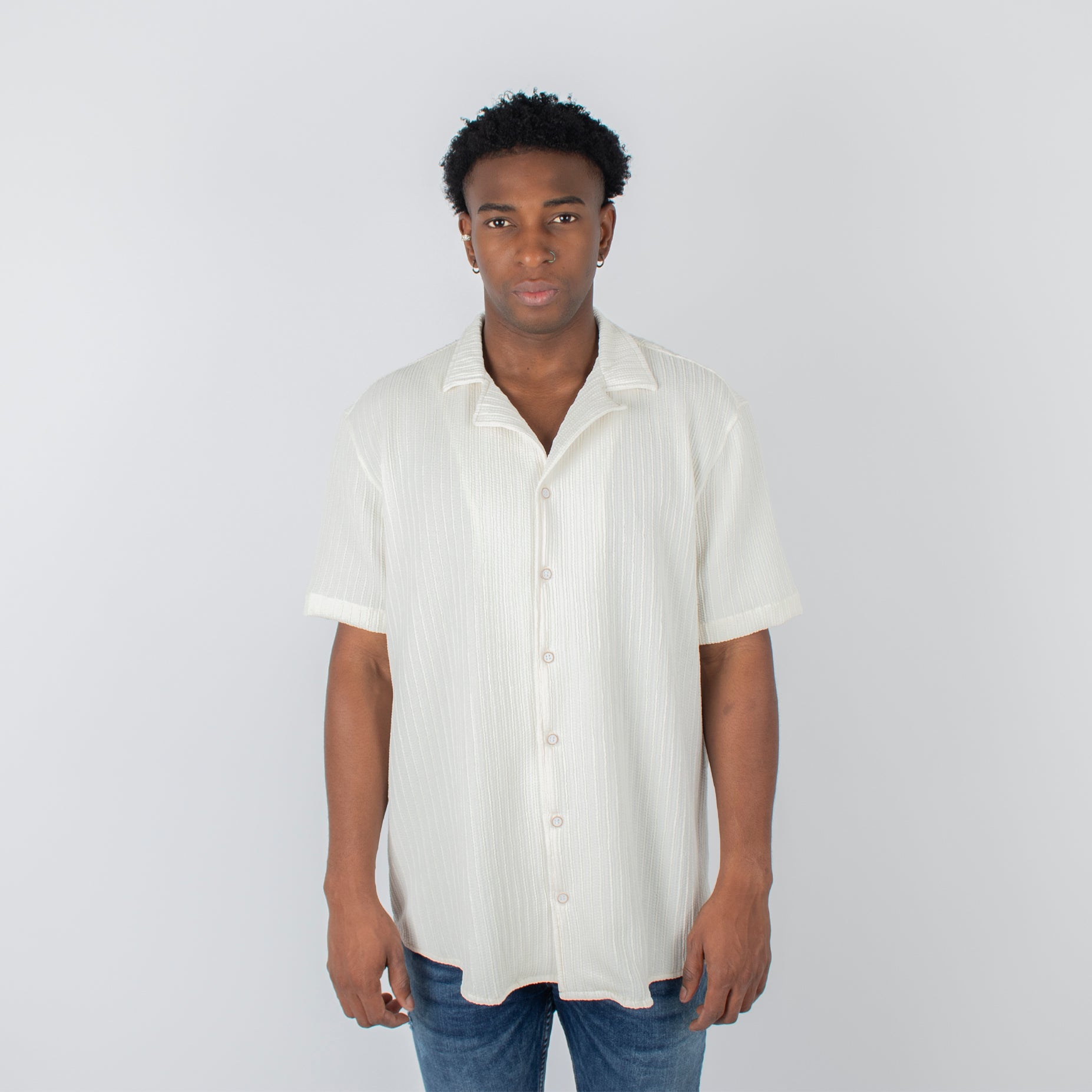 Camisa hombre textura crudo