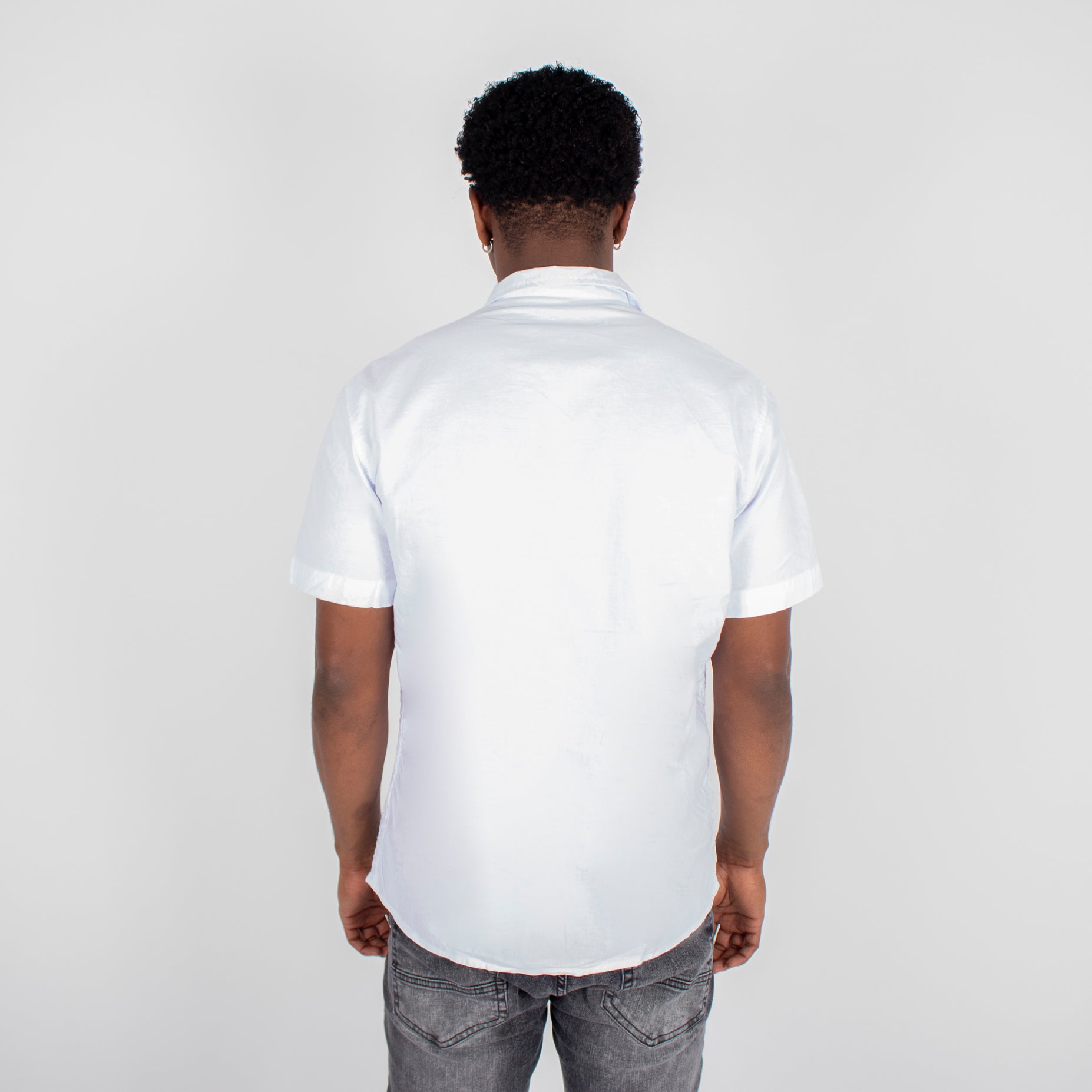 Camisa hombre cuello degrade gris