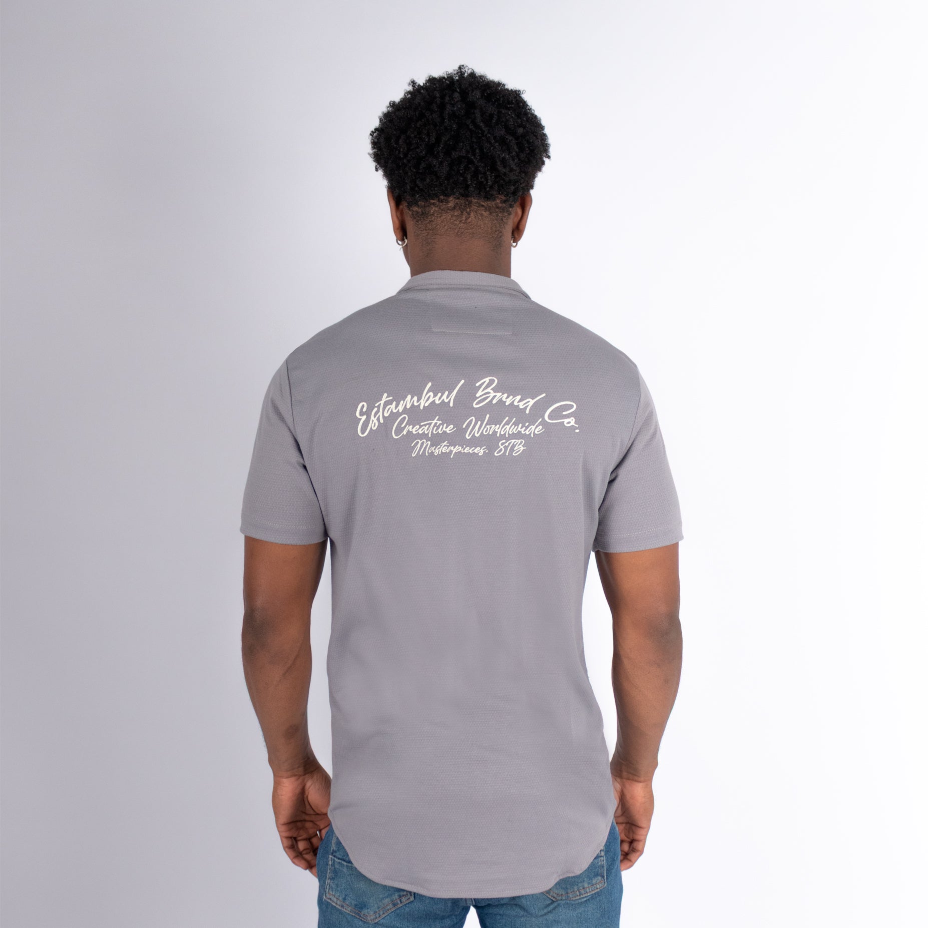 Camisa hombre textura bordada