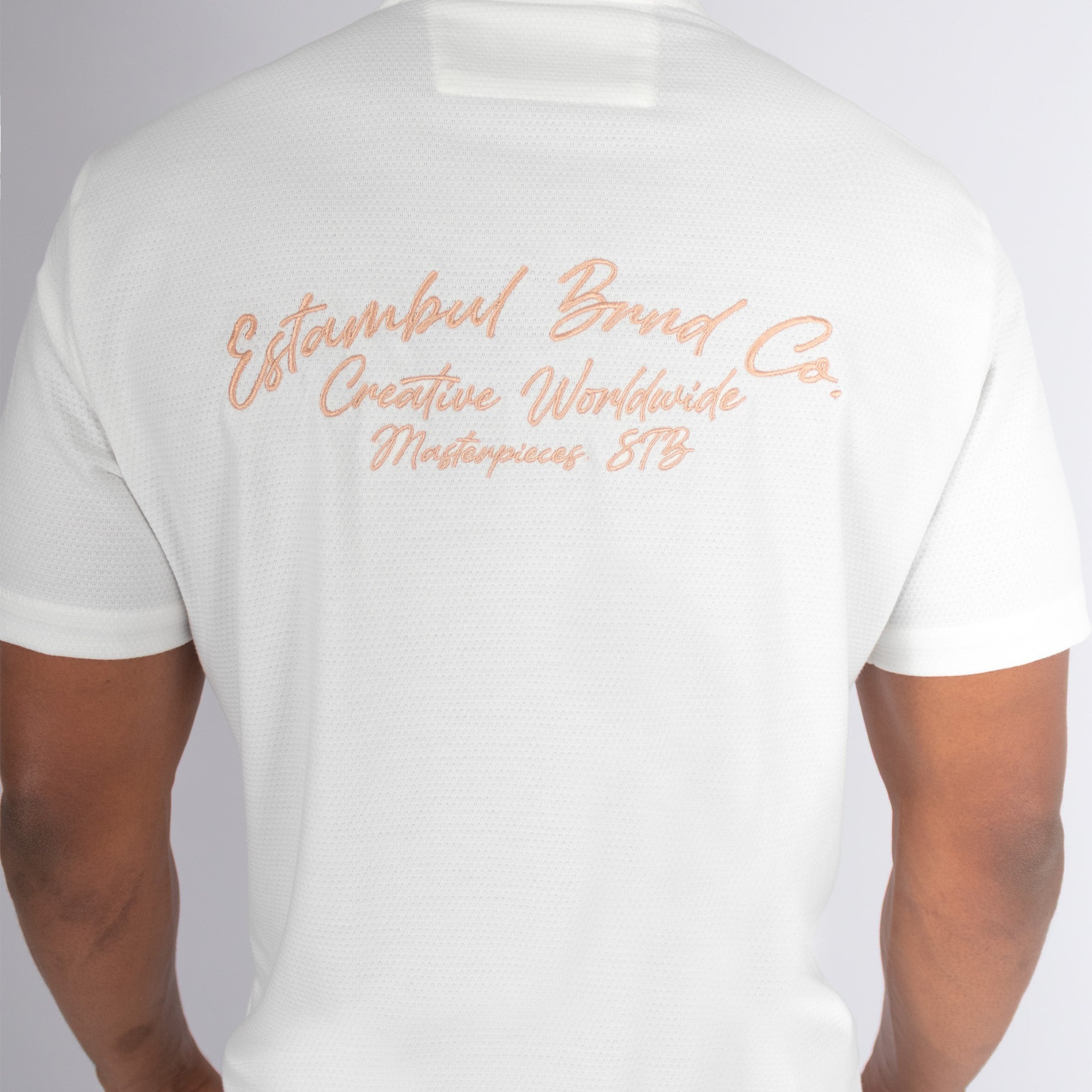 Camisa hombre textura bordada