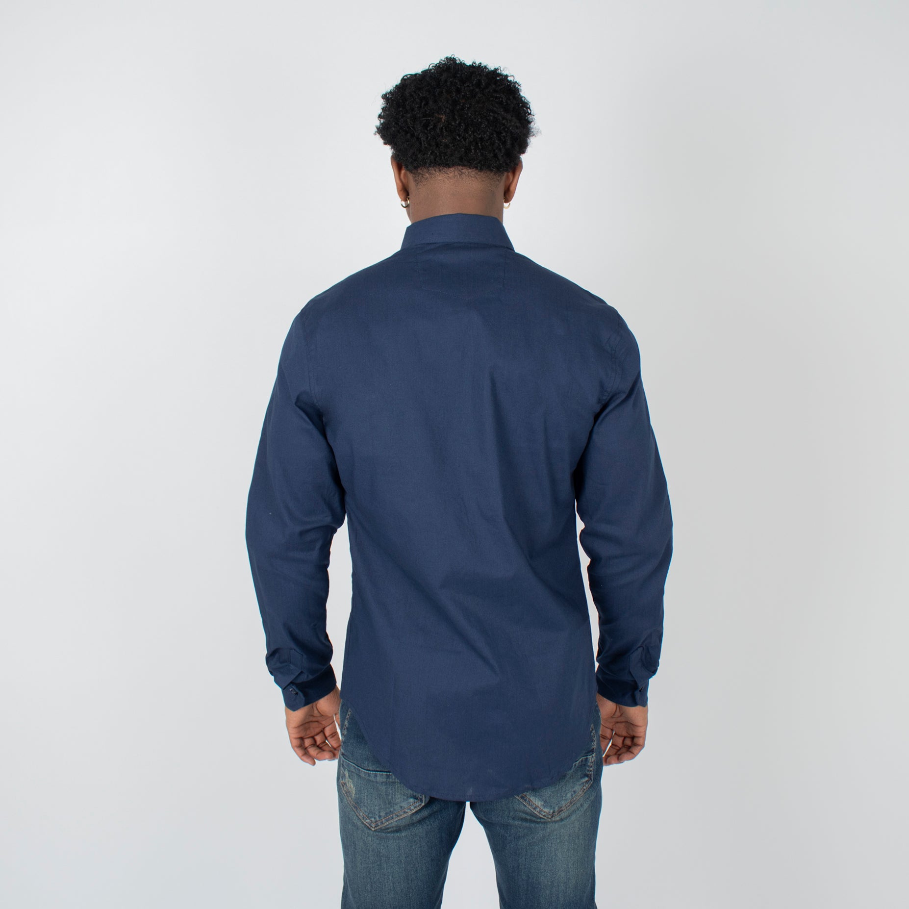 Camisa hombre ML azul