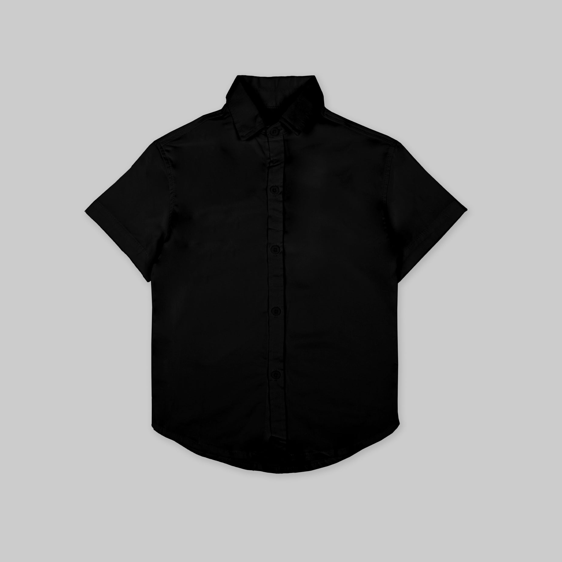 Camisa baby cuello alto negra