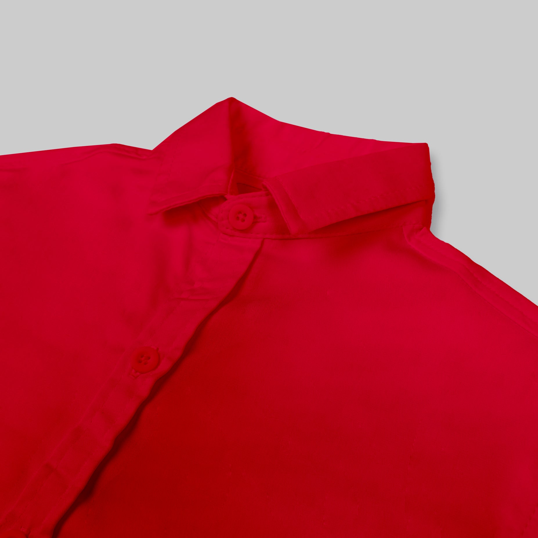 Camisa baby cuello alto roja
