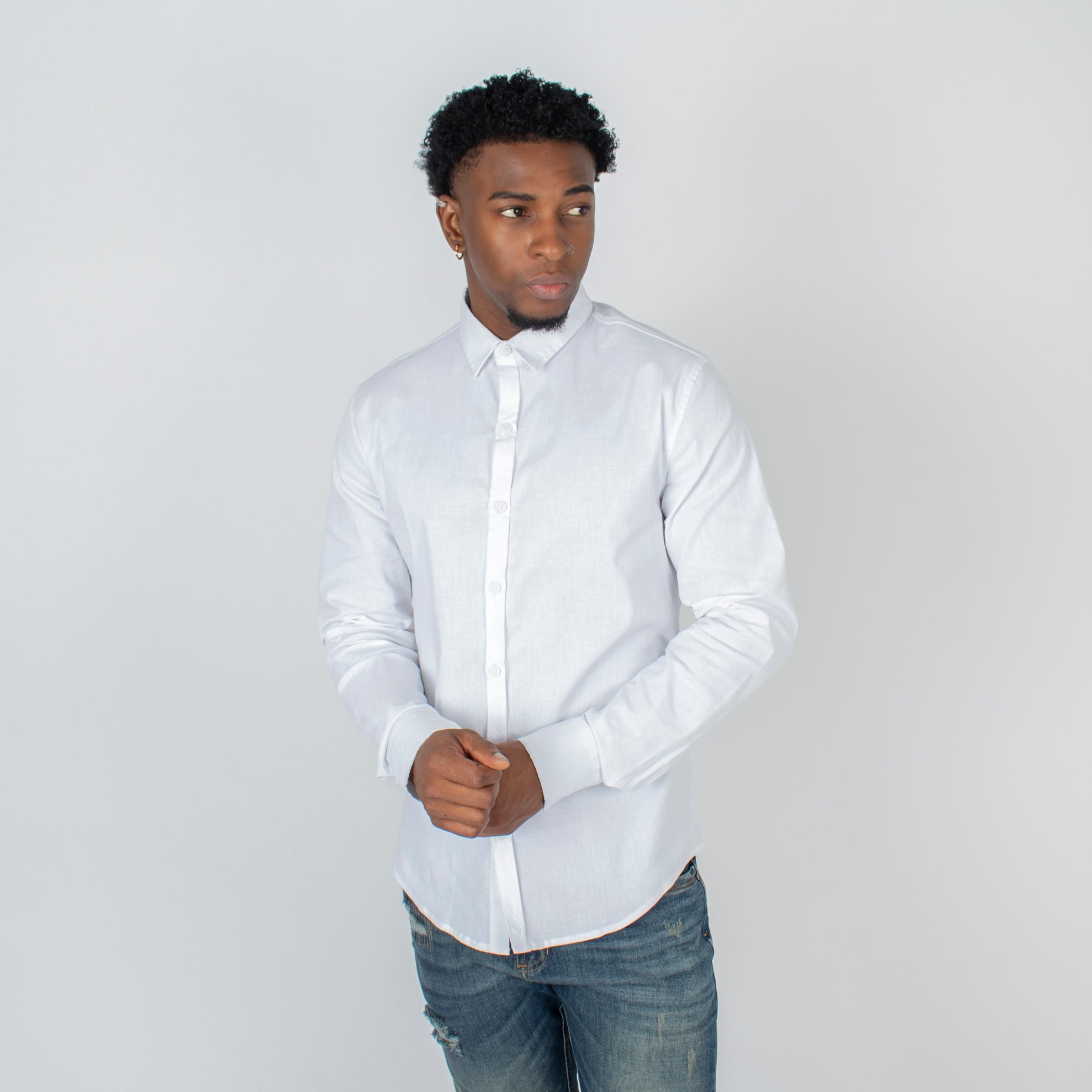 Camisa hombre ML blanca