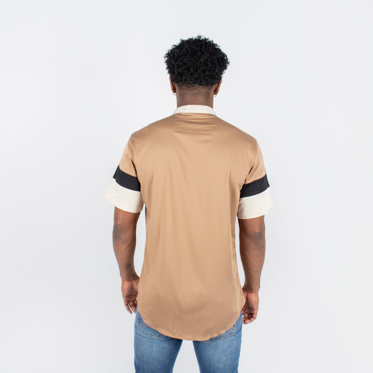 Camisa hombre cortes camel