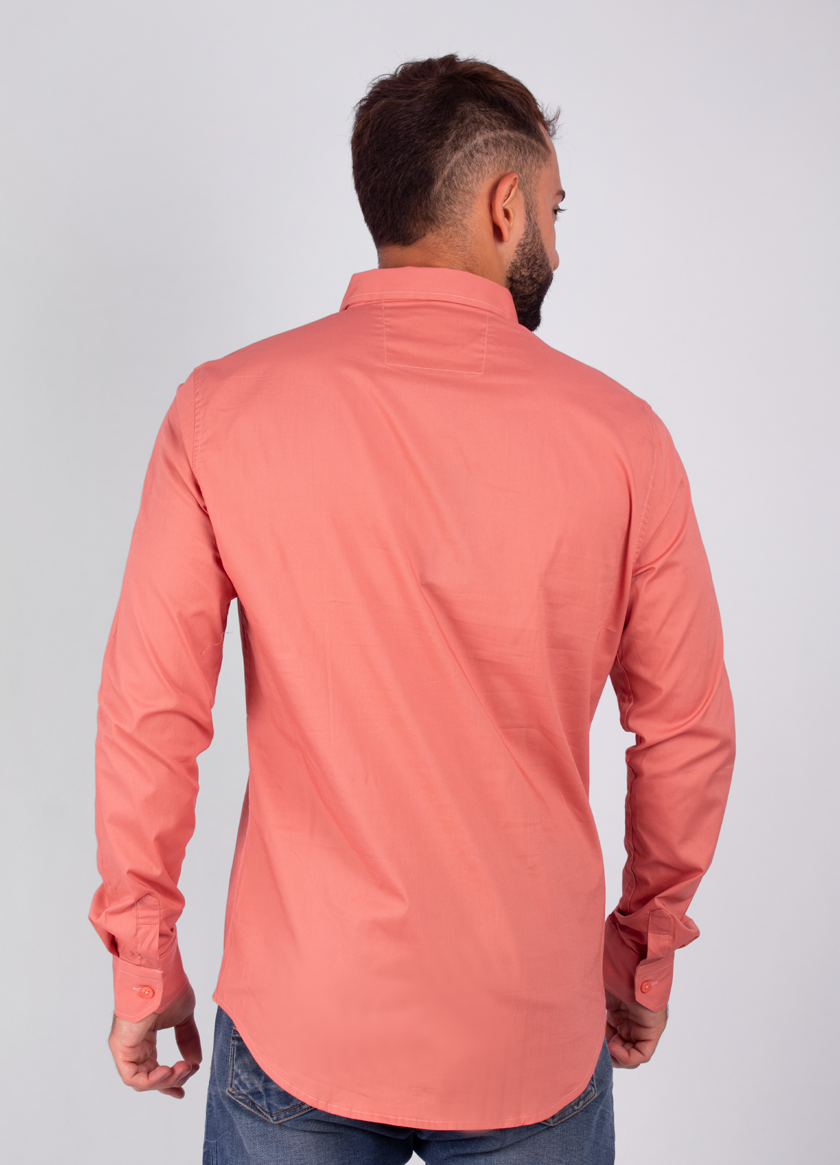 Camisa hombre ML salmon