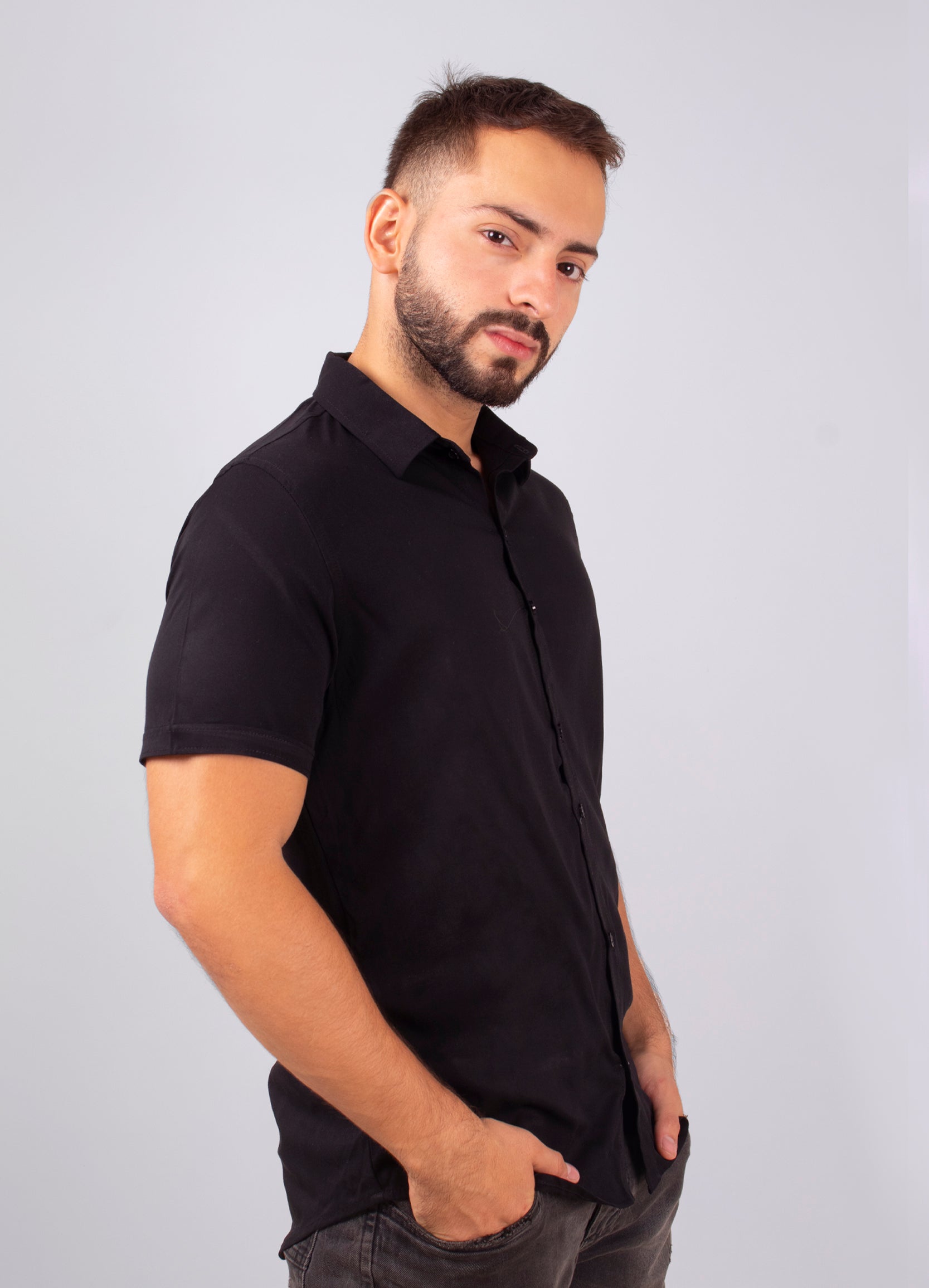Camisa hombre Cuello Alto