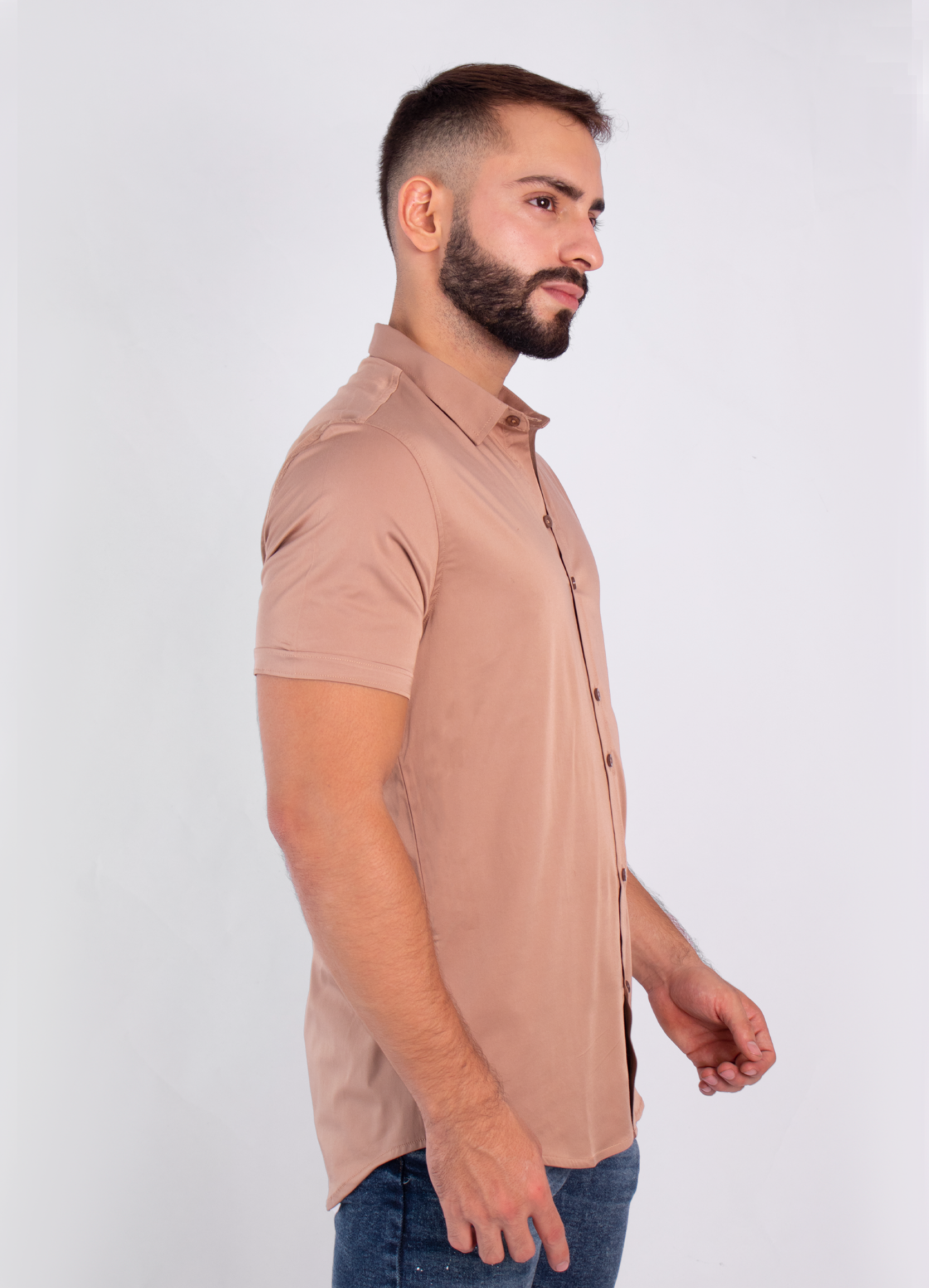 Camisa hombre cuello alto