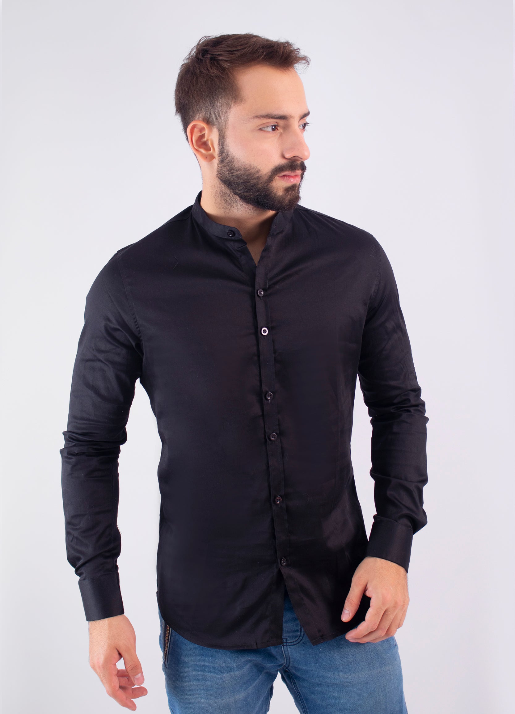 Camisa hombre basica Ml negra