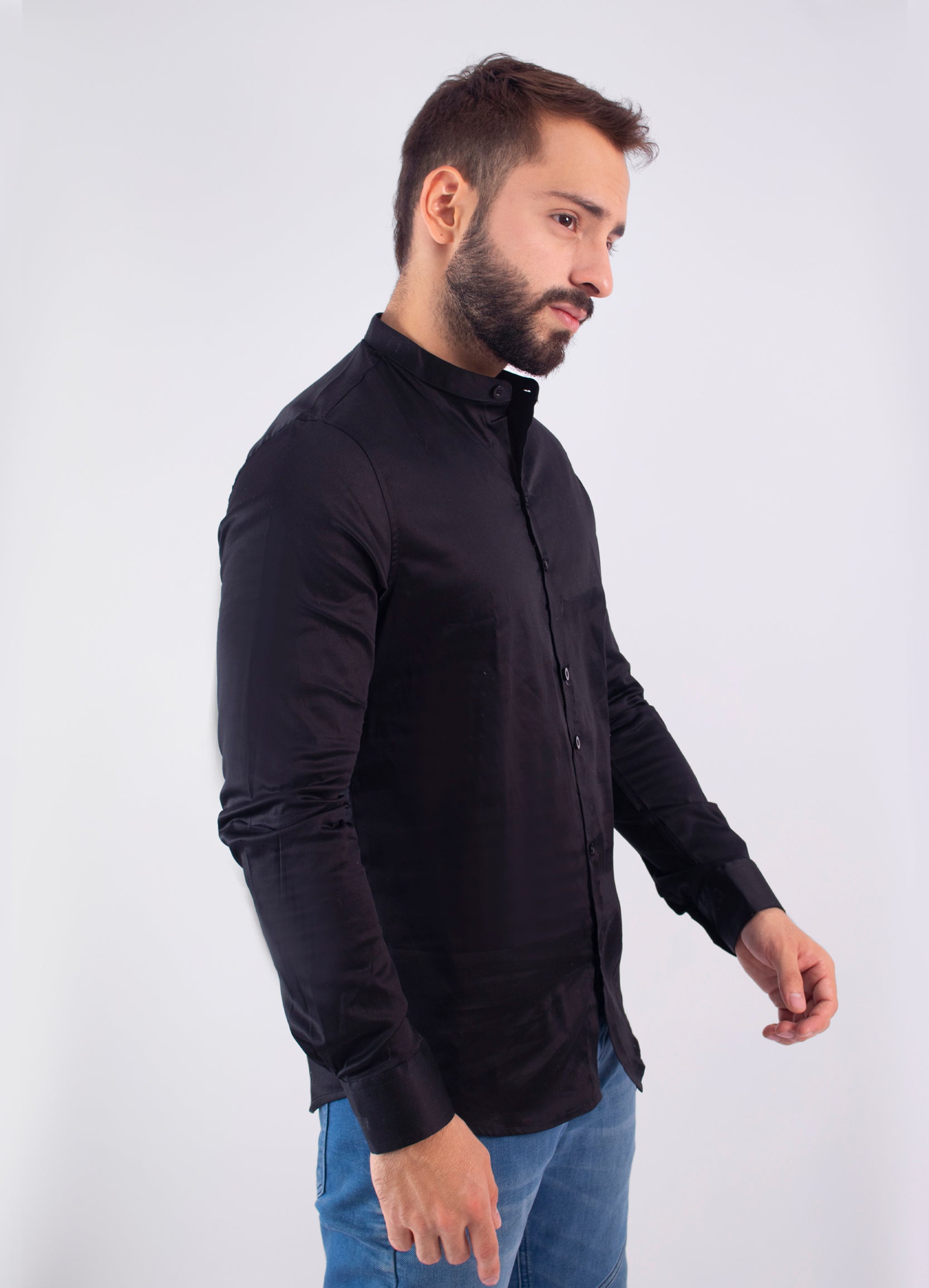 Camisa hombre basica Ml negra