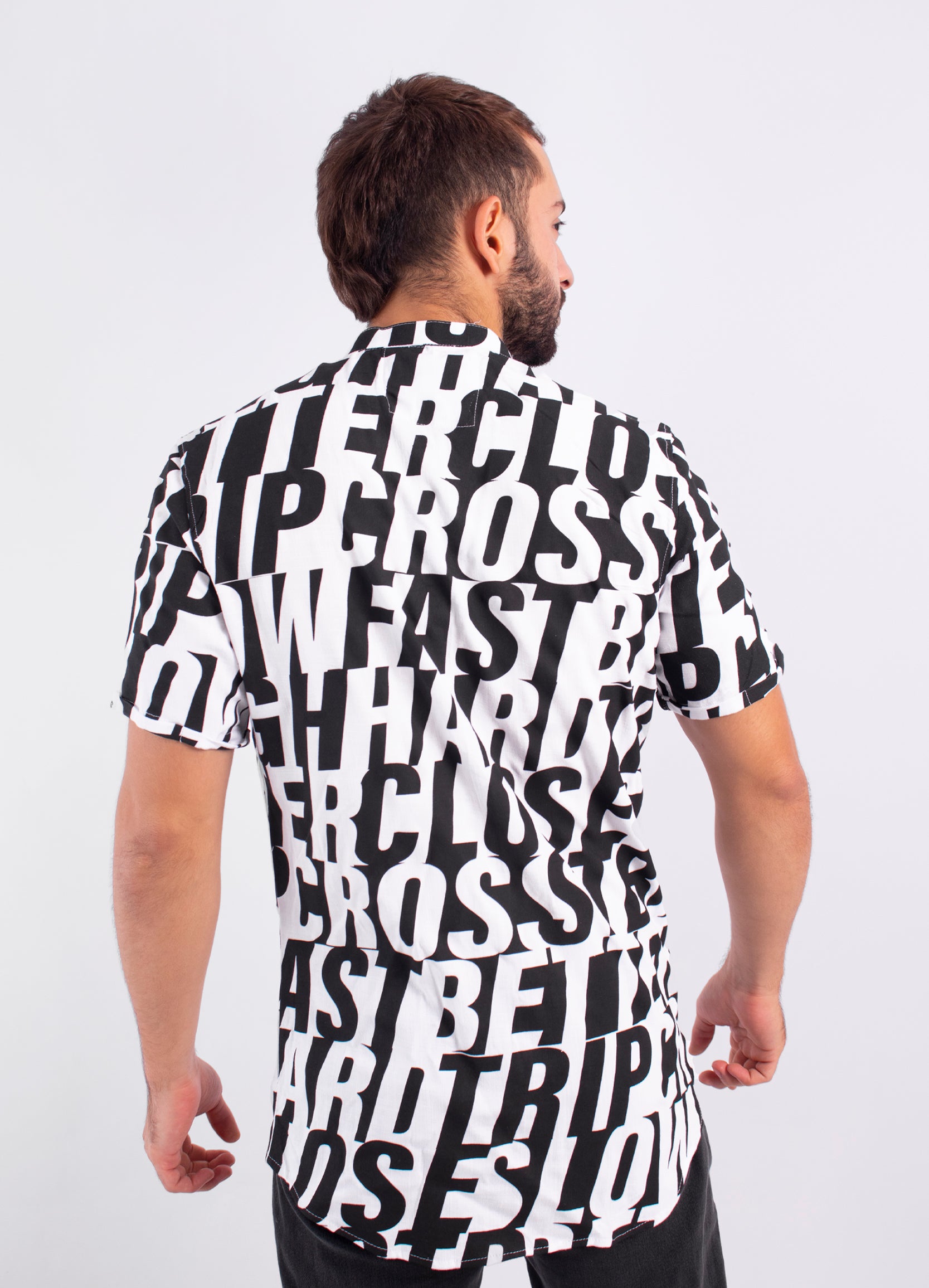 Camisa hombre Letras Black