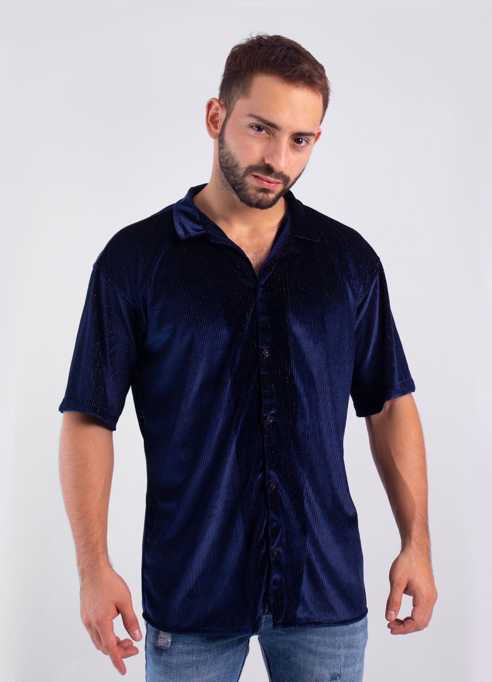 Camisa hombre oversize gamuza