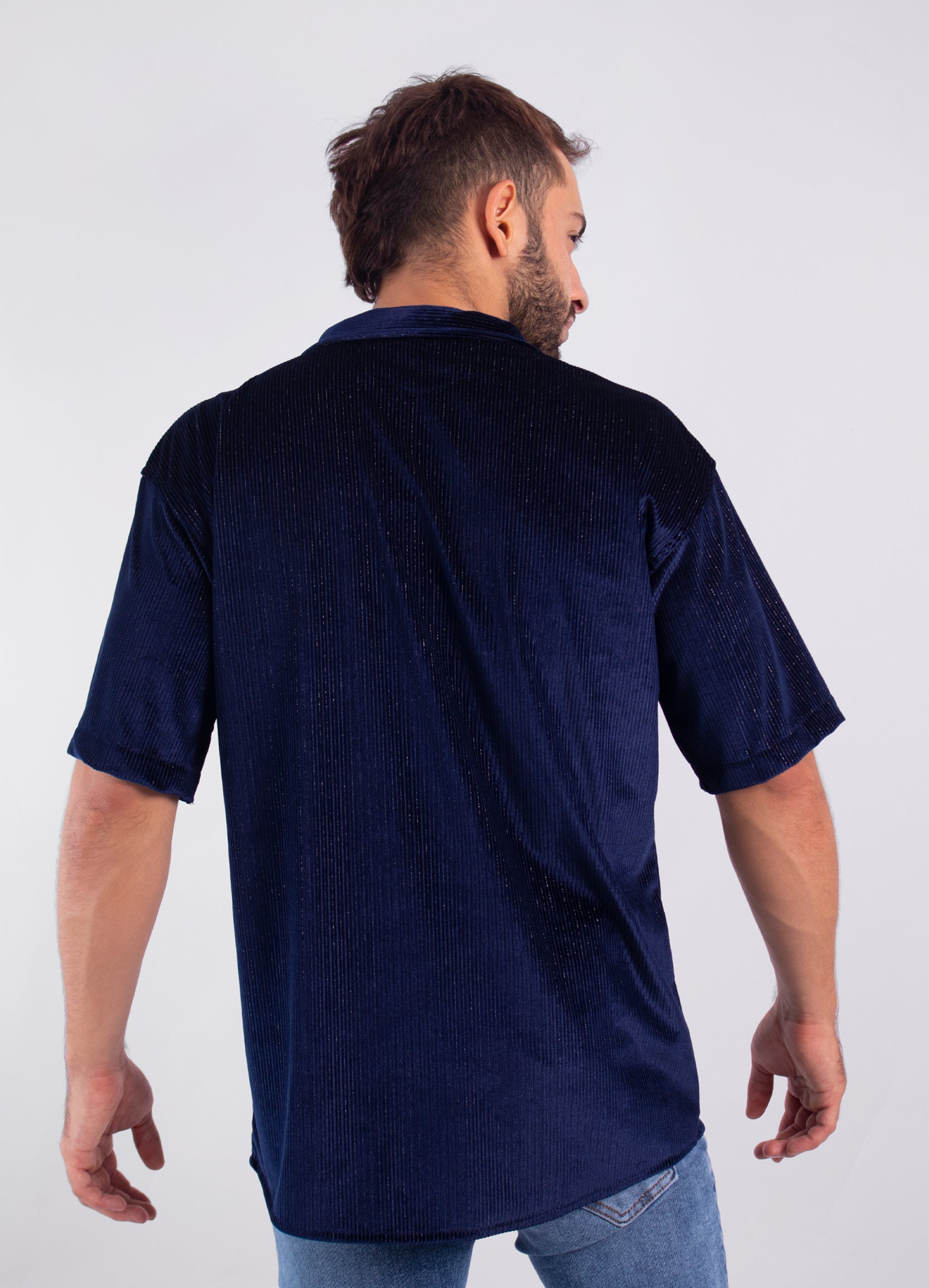 Camisa hombre oversize gamuza