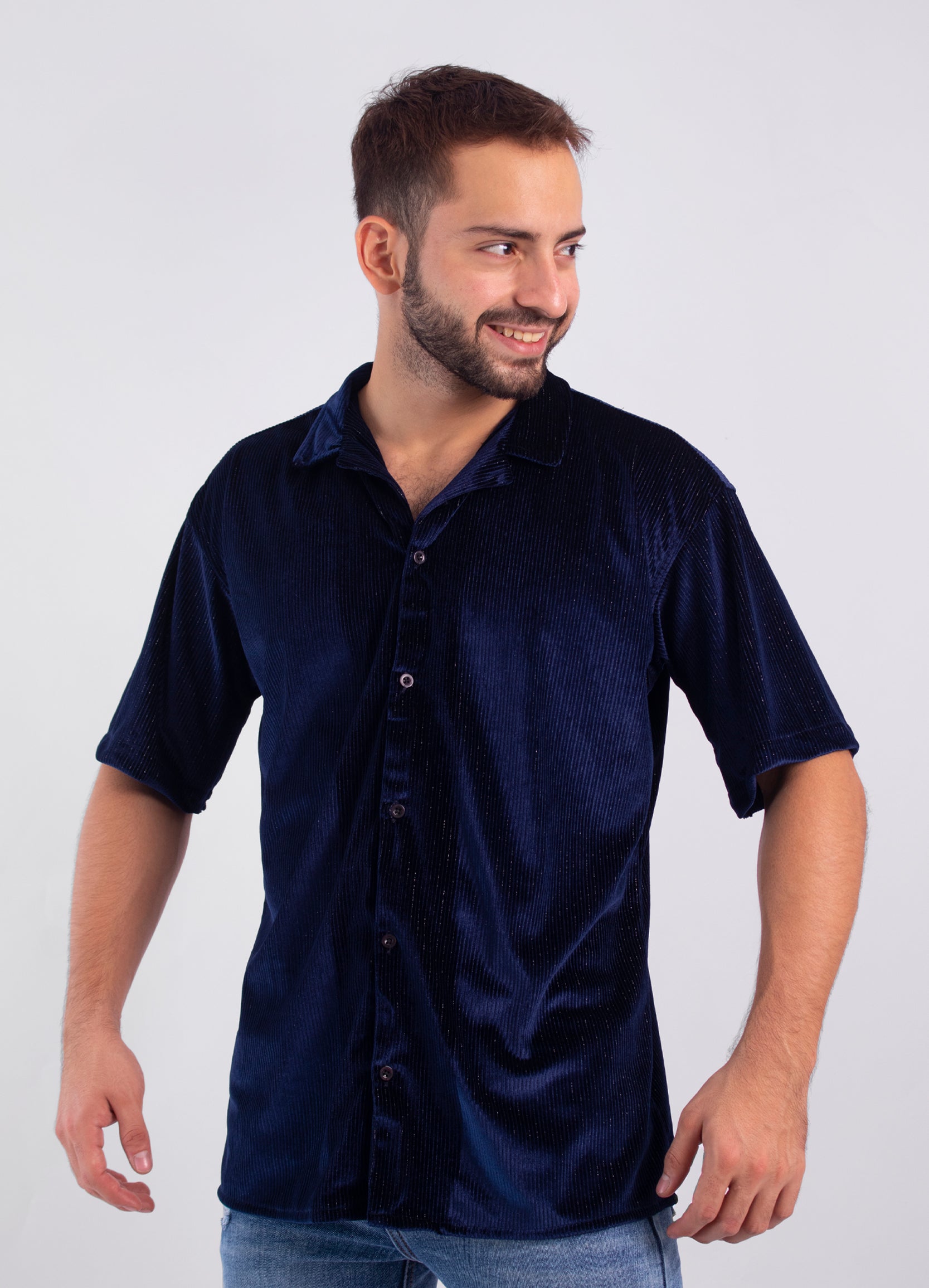 Camisa hombre oversize gamuza