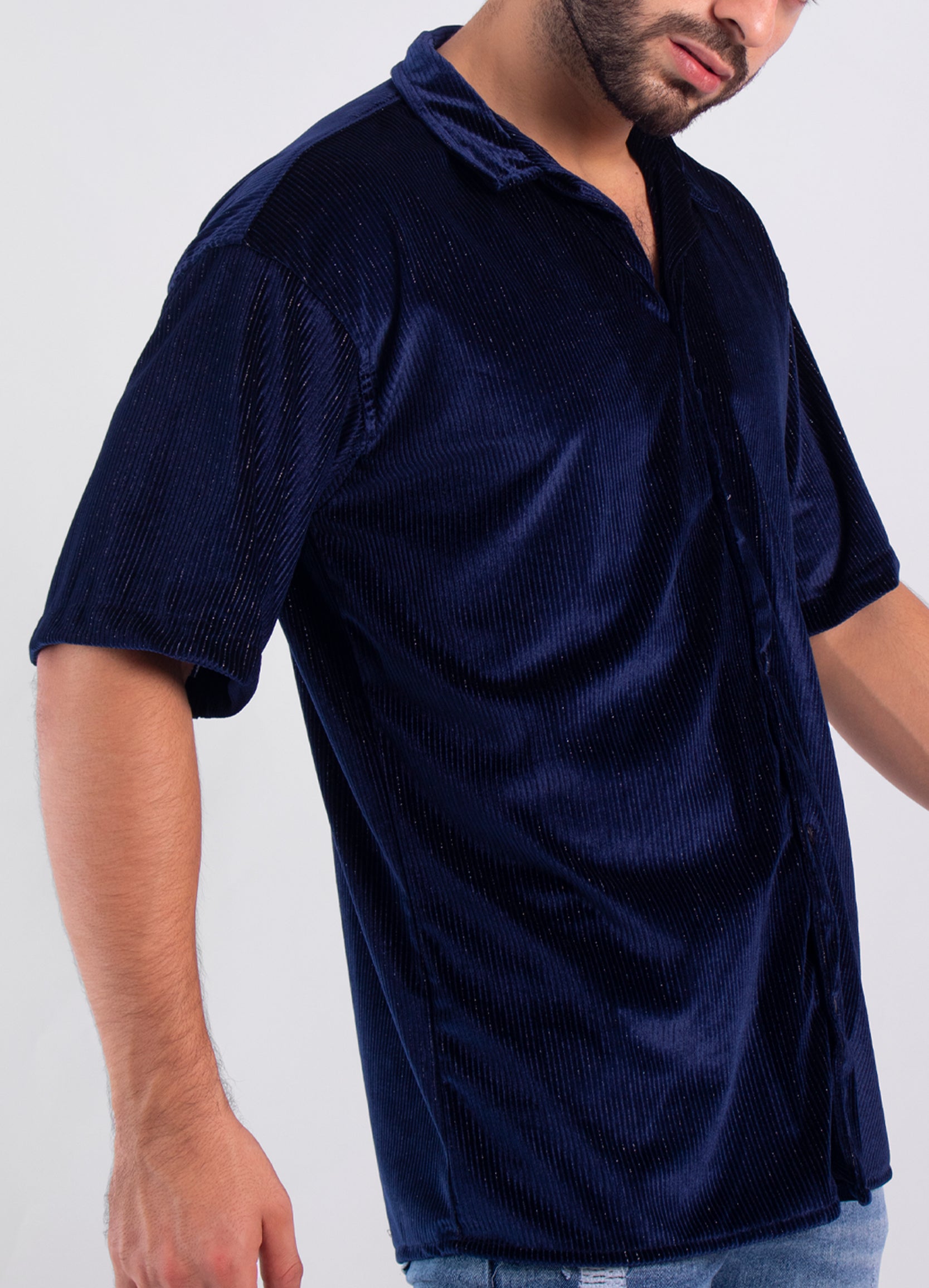 Camisa hombre oversize gamuza