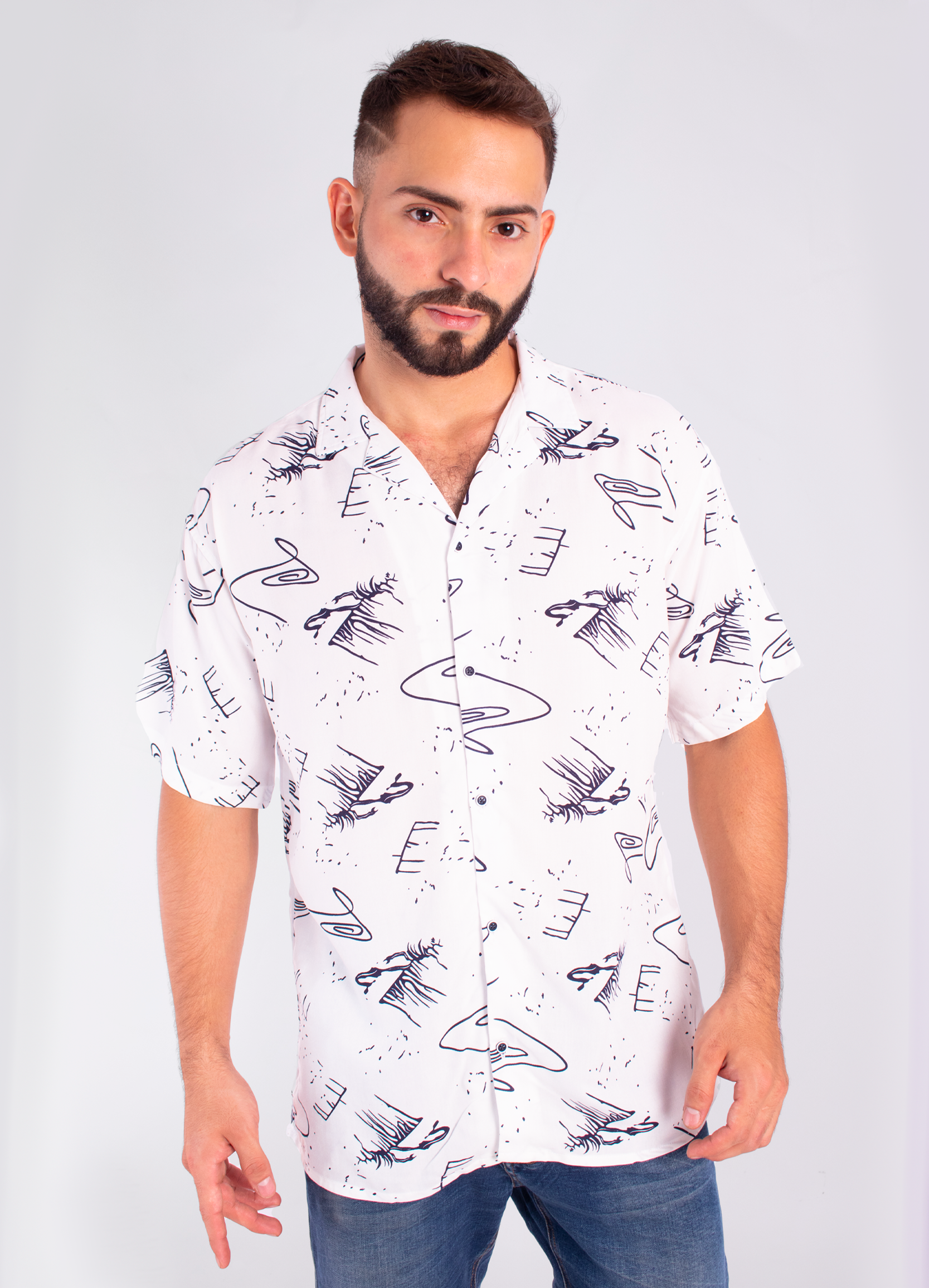 Camisa hombre oversize  blanca
