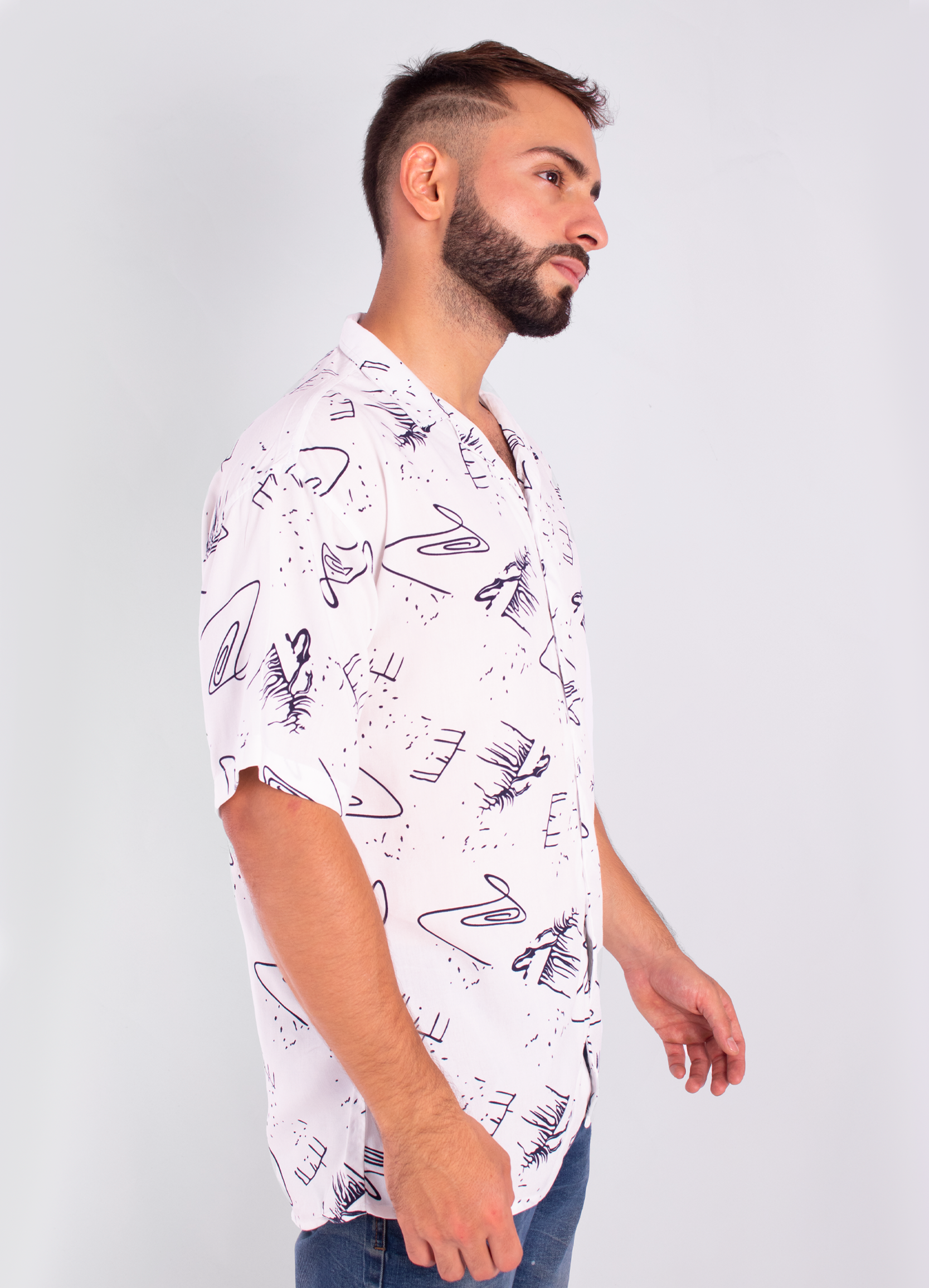 Camisa hombre oversize  blanca